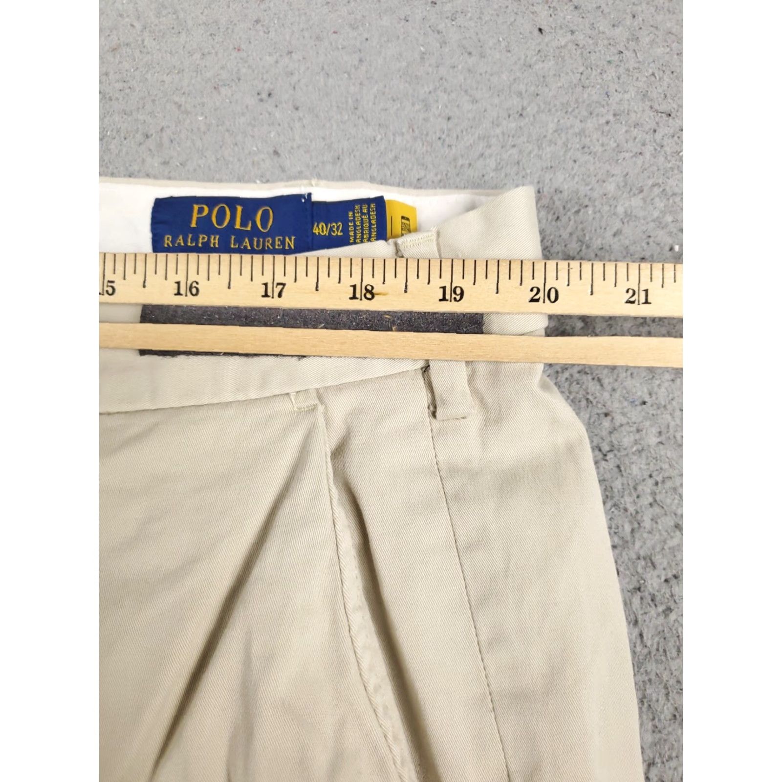 Ralph Lauren Ralph Lauren Chino Pants Mens 40x32 Beige Flat Front Casual Trousers Size US 40 / EU 56 - 4 Thumbnail