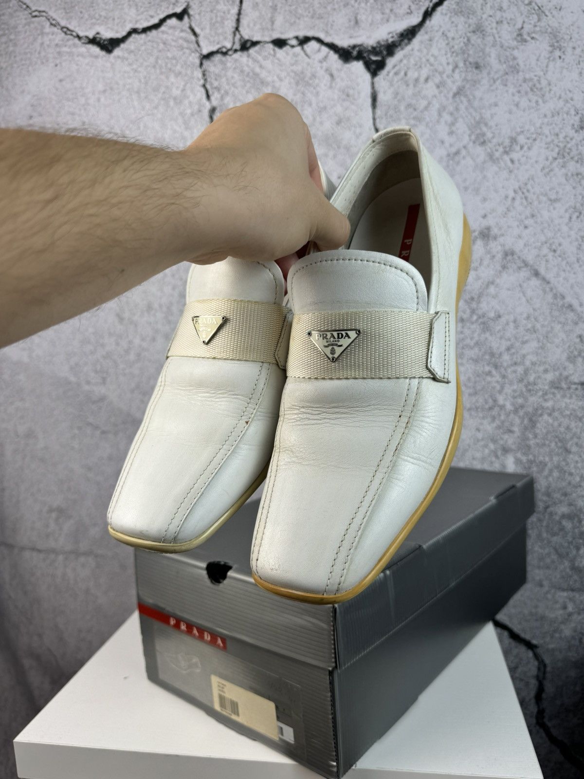 Prada PRADA MILANO Logo Leather Driver Sport Loafers Size US 8 / EU 41 - 5 Thumbnail