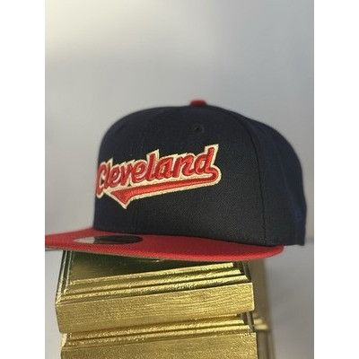 New Era Cleveland Indians Cooperstown 59FIFTY Jacobs Patch Fitted Ha Size ONE SIZE - 4 Thumbnail