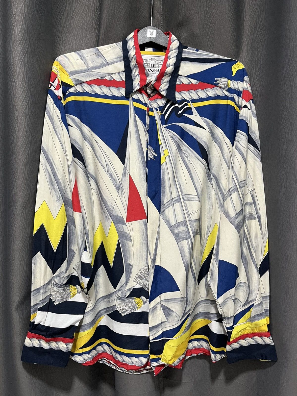 Other Le Hangar Paris Multicolor Sailboat Rare 90s Rayon Shirt Size US M / EU 48-50 / 2 - 1 Thumbnail