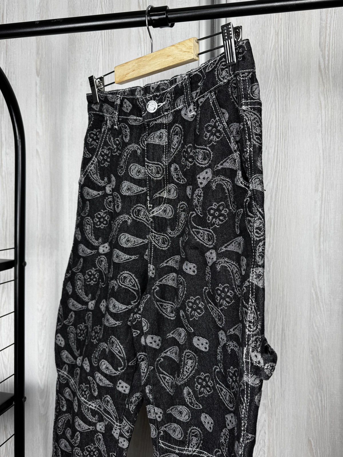 Vintage Vintage double knee carpenter style workwear paisley pants Size US 28 / EU 44 - 4 Thumbnail