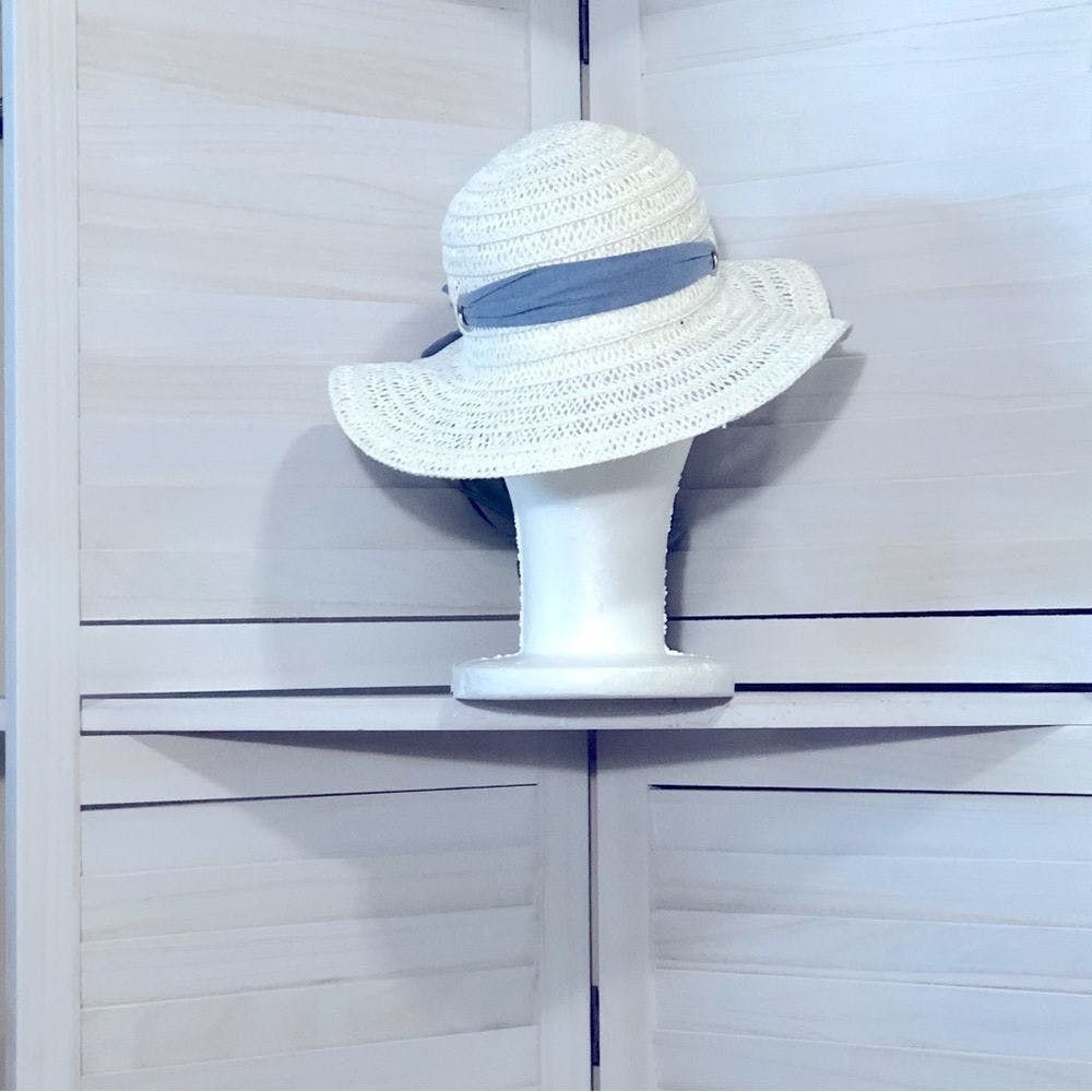 Other NWOT kids’ off- white weaved wide brim summer hat OS Size ONE SIZE - 3 Thumbnail