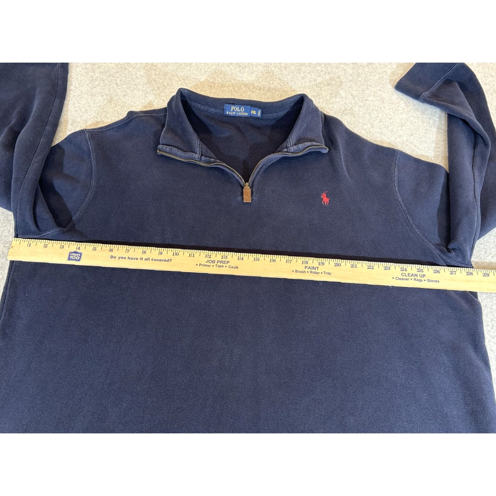 Polo Ralph Lauren Ralph Lauren Sweater Mens 2XL Navy 1/4 Zip Knit Pullover Polo Golf Mock Neck Cotton SS Size US XXL / EU 58 / 5 - 4 Thumbnail