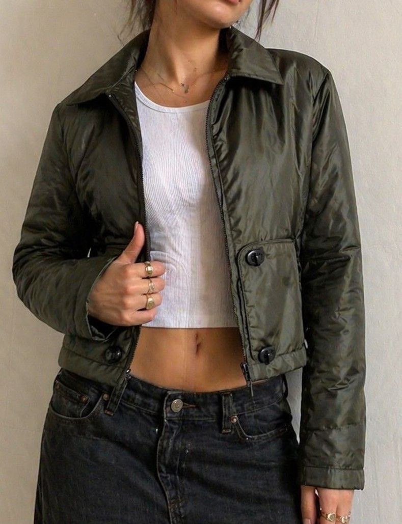 Other Decjuba Y2K Quilted Crop Jacket - Size 38 (Excellent) Size M / US 6-8 / IT 42-44 - 1 Thumbnail
