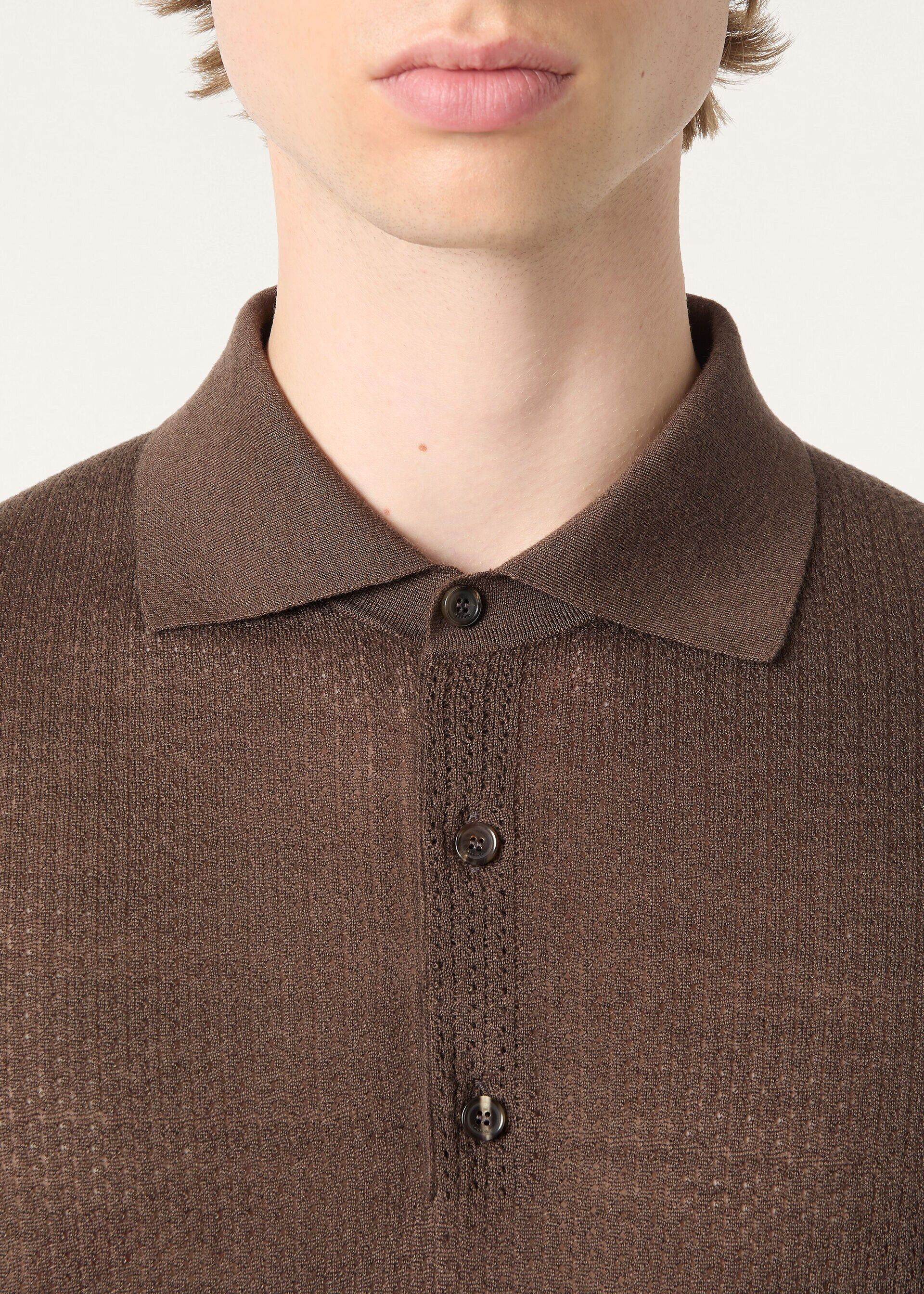 Loro Piana os11x0226 FAQ4529 Chestnut Polo Shirt in Cedar Bronze Size US S / EU 44-46 / 1 - 2 Thumbnail