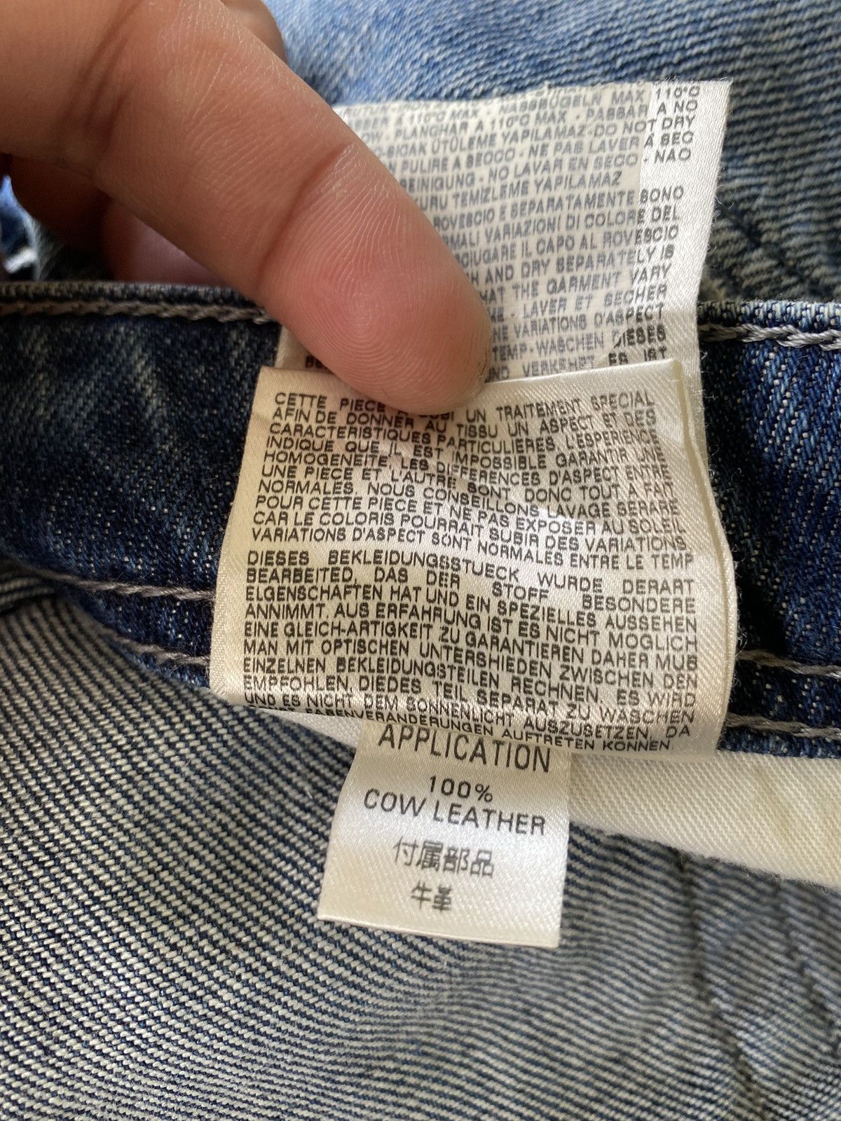 Diesel × Vintage Y2K DIESEL Zaghor Heavyweight Distressed Blue Washed Denim Size US 32 / EU 48 - 12 Thumbnail