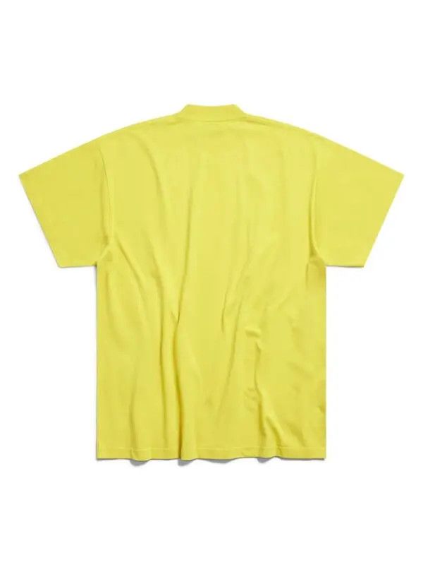 Balenciaga o1srvl11e0925 Sample Sticker T-Shirt Oversized in Yellow Size US L / EU 52-54 / 3 - 2 Thumbnail