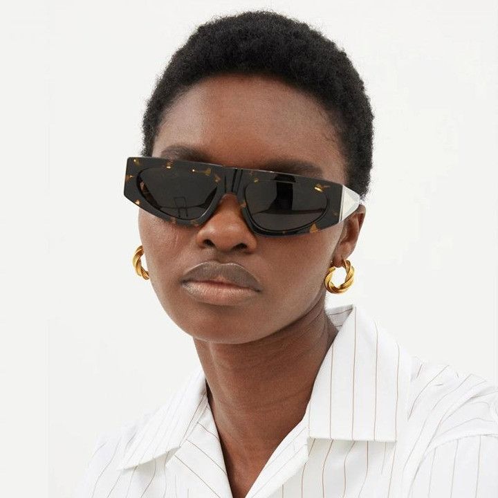 Bottega Veneta Bottega Veneta BV1277S 001 Sunglasses Black Cat Eye Frame Size ONE SIZE - 2 Thumbnail