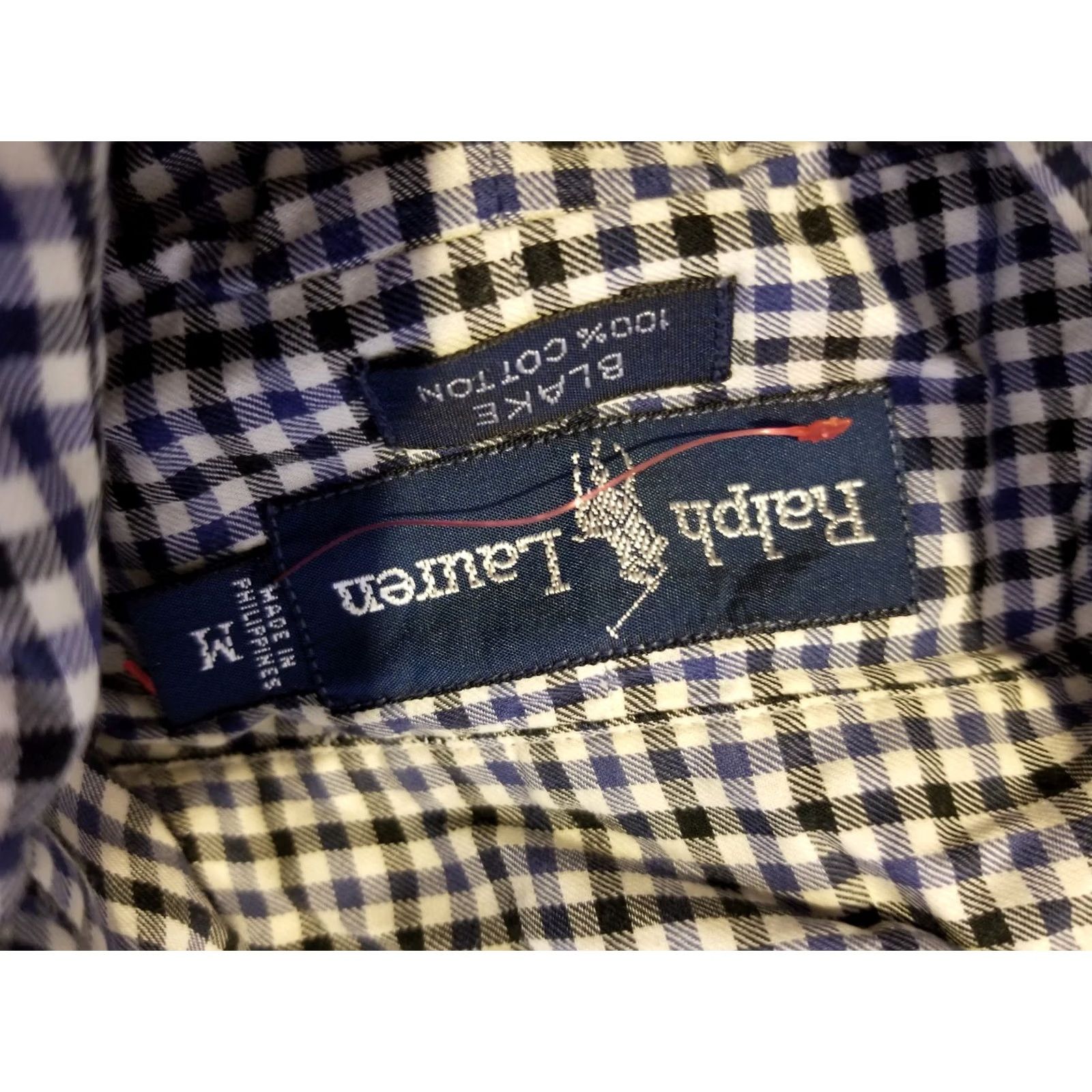 Polo Ralph Lauren Polo Ralph Lauren Shirt Blue Button Mens Medium Cotton Size 40R - 3 Thumbnail