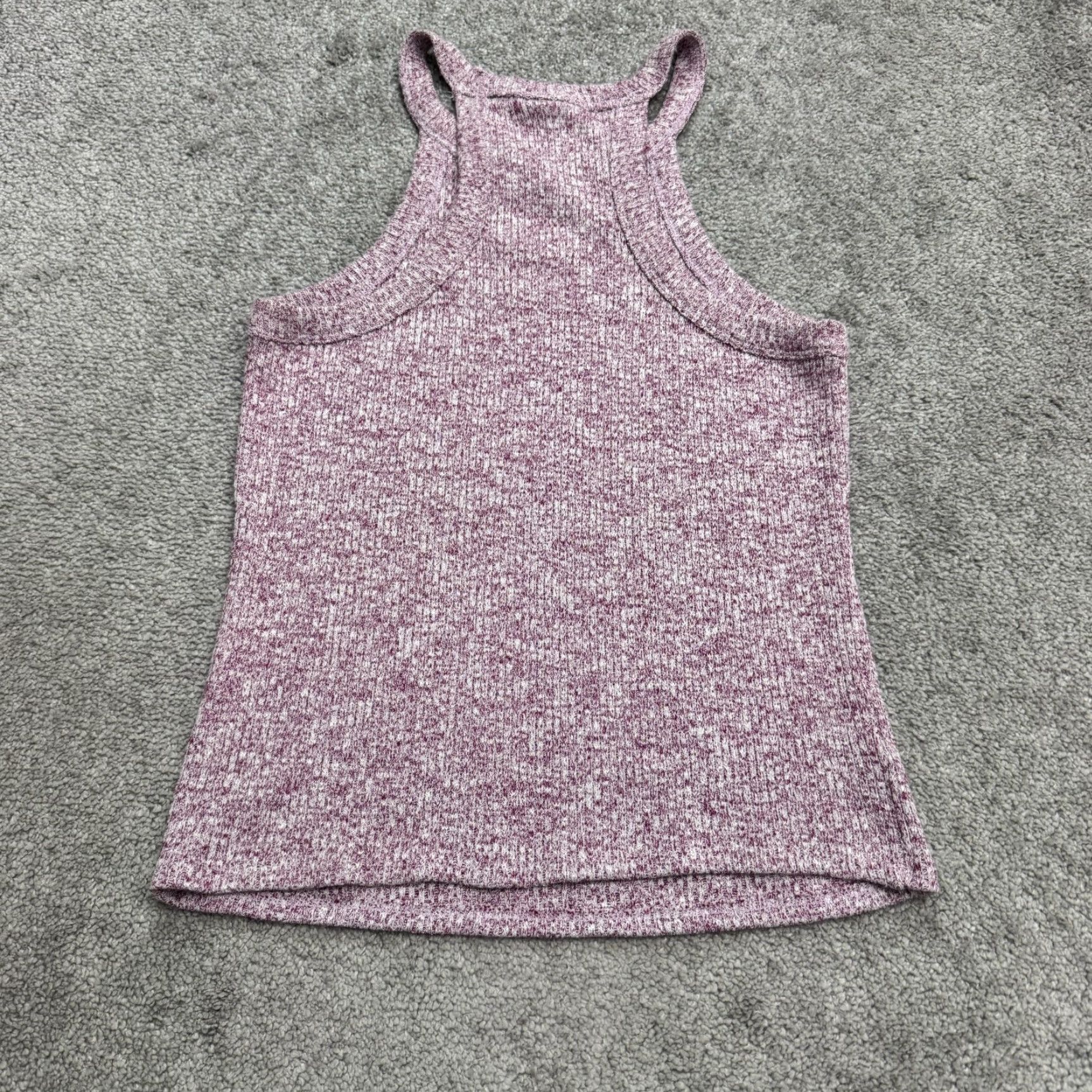 Vintage Maeve Purple Halter Cropped Tank Top Womens L Knit Cotton Sleeveless Slim Fit Regular Size L / US 10 / IT 46 - 2 Thumbnail