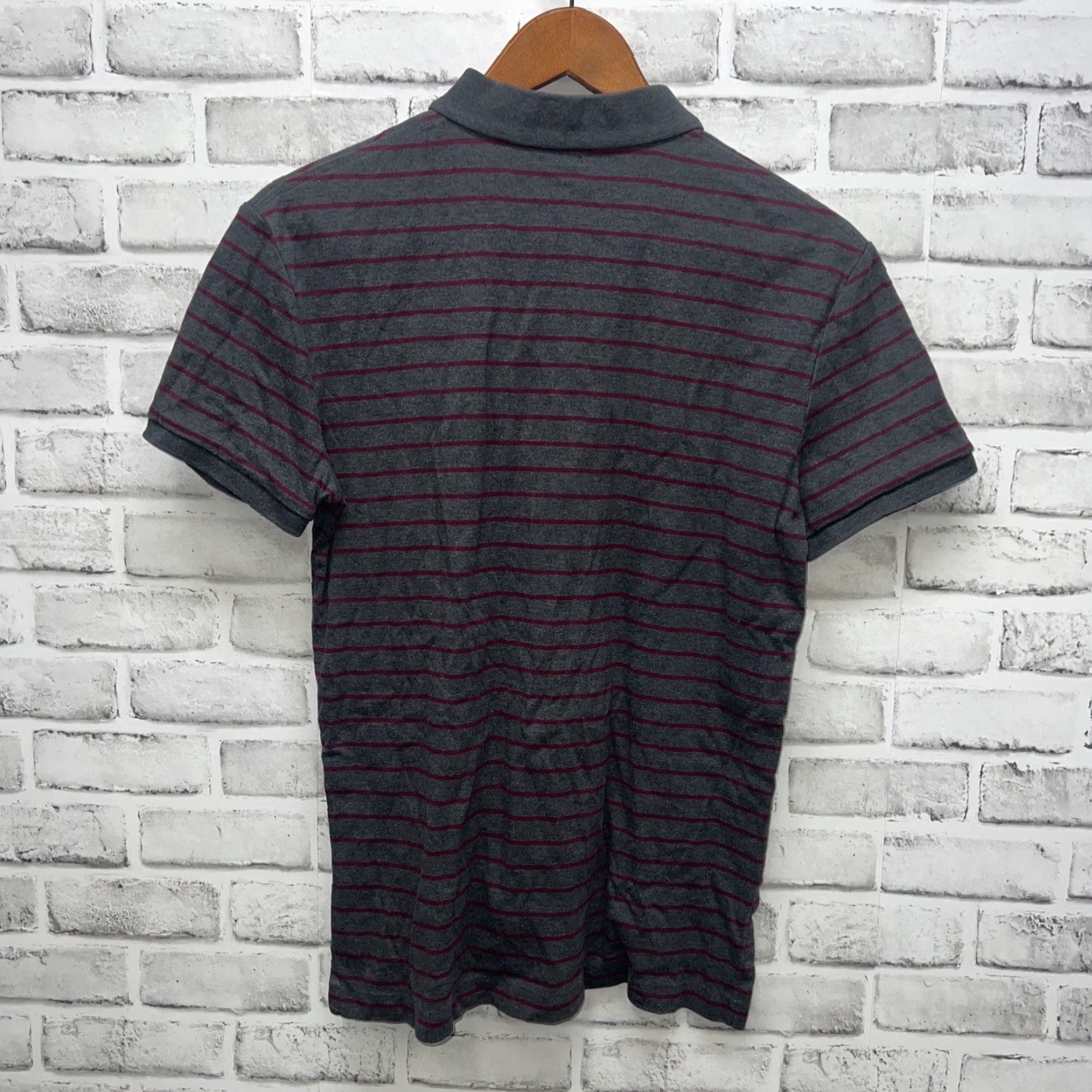 Ralph Lauren VINTAGE Ralph Lauren Polo Shirt Men S Gray Striped Pima Soft 90s Size US S / EU 44-46 / 1 - 4 Thumbnail