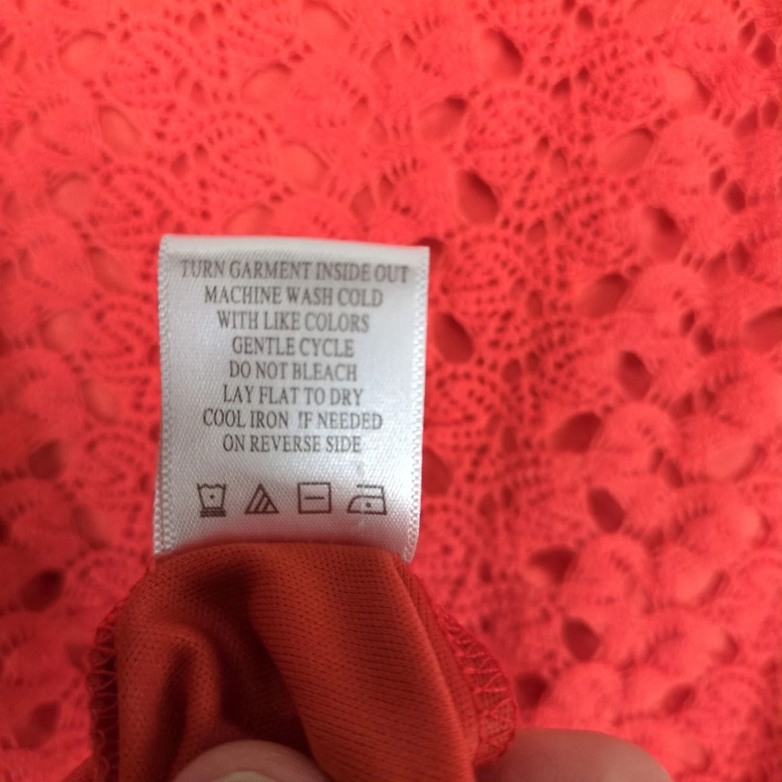 Almost Famous Almost Famous Orange Crochet Lace Skater Mini Dress, XL Size XL / US 12-14 / IT 48-50 - 5 Thumbnail