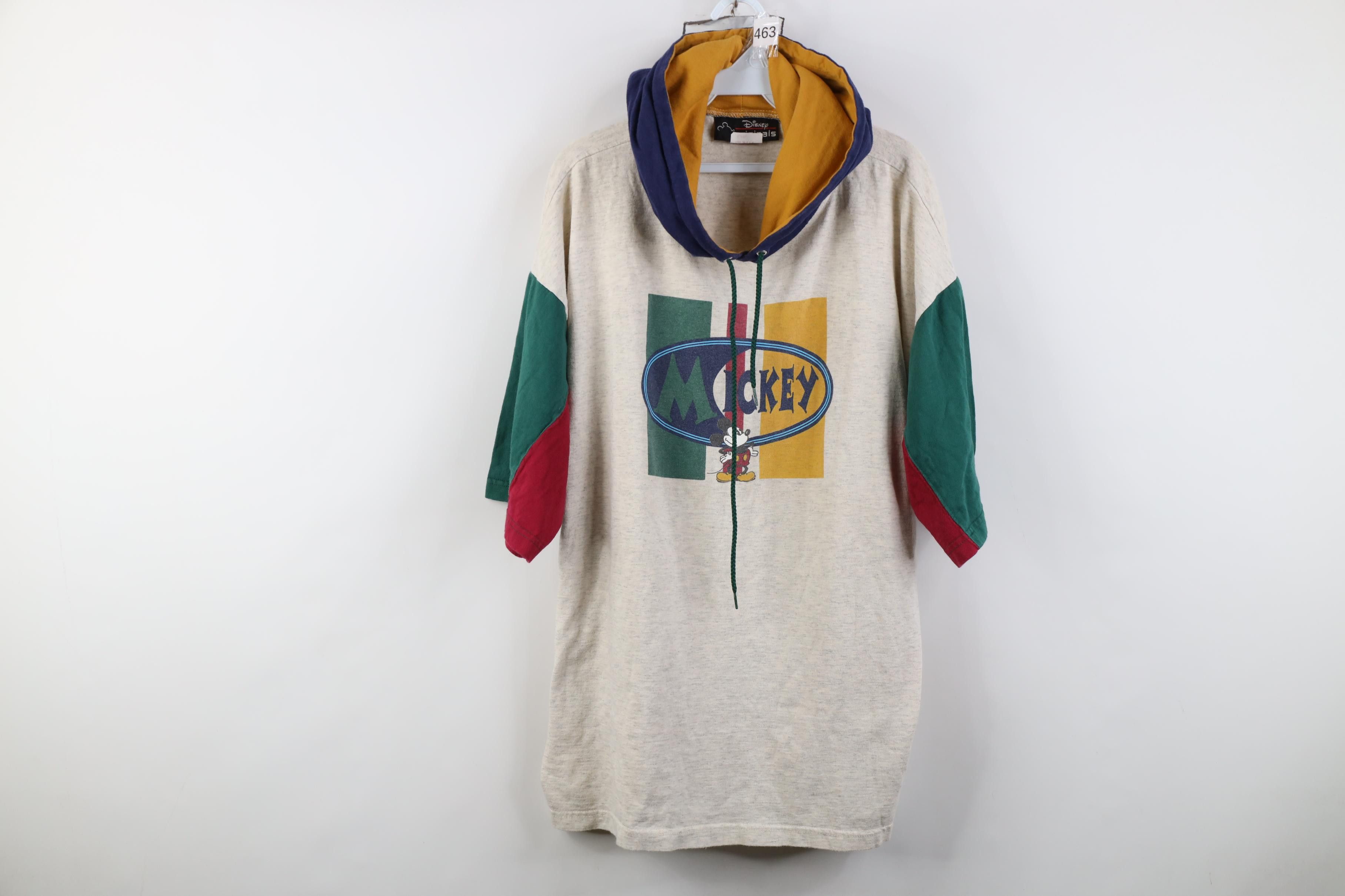 Disney Vintage 90s Disney Block Mickey Mouse Hoodie T-Shirt USA Size US L / EU 52-54 / 3 - 1 Thumbnail