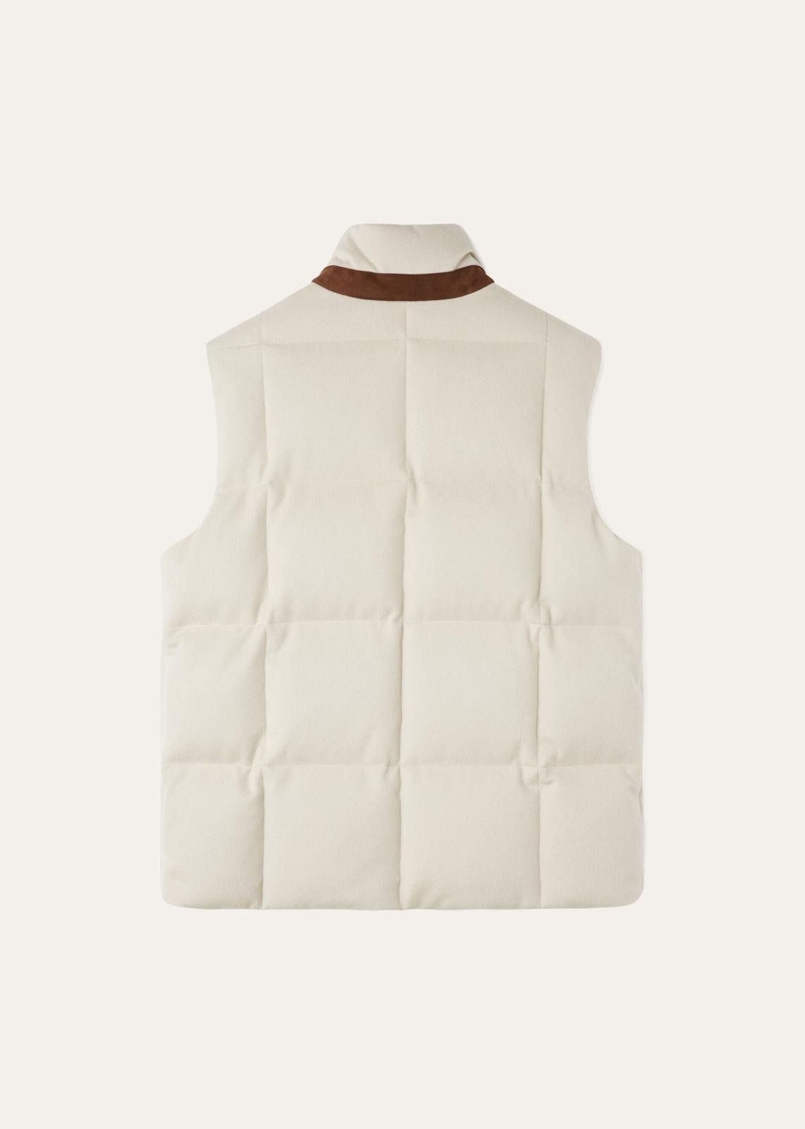 Loro Piana o1srvl11e1224 Tuul Cashmere Gilet Vest in Cream Size US S / EU 44-46 / 1 - 3 Thumbnail