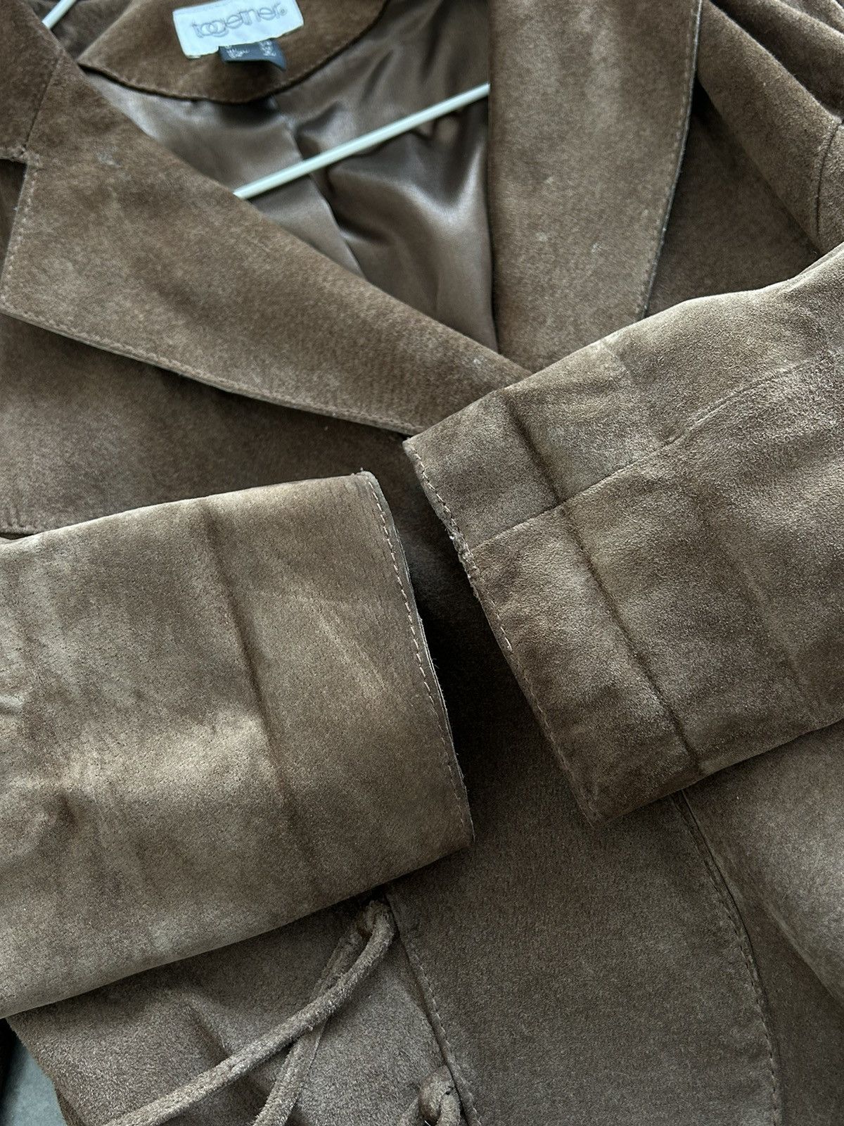 Japanese Brand × Vintage Suede Beautiful Rare Vintage Leather Jacket Brown Y2K Size S / US 4 / IT 40 - 13 Thumbnail