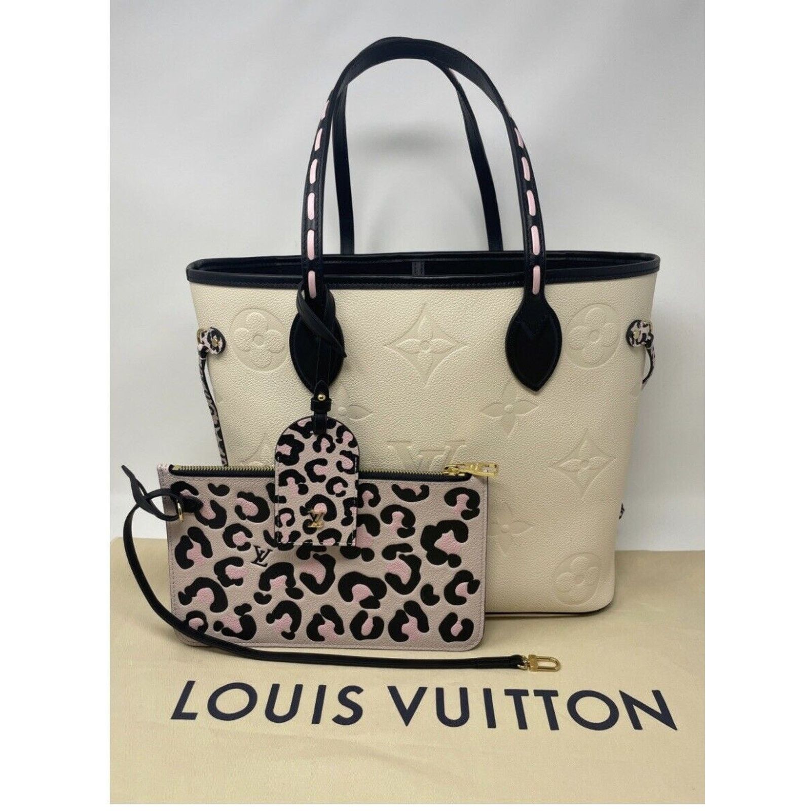 Louis Vuitton Louis Vuitton Neverfull Wild At Heart MM Ivory Leather NEW Size ONE SIZE - 5 Thumbnail