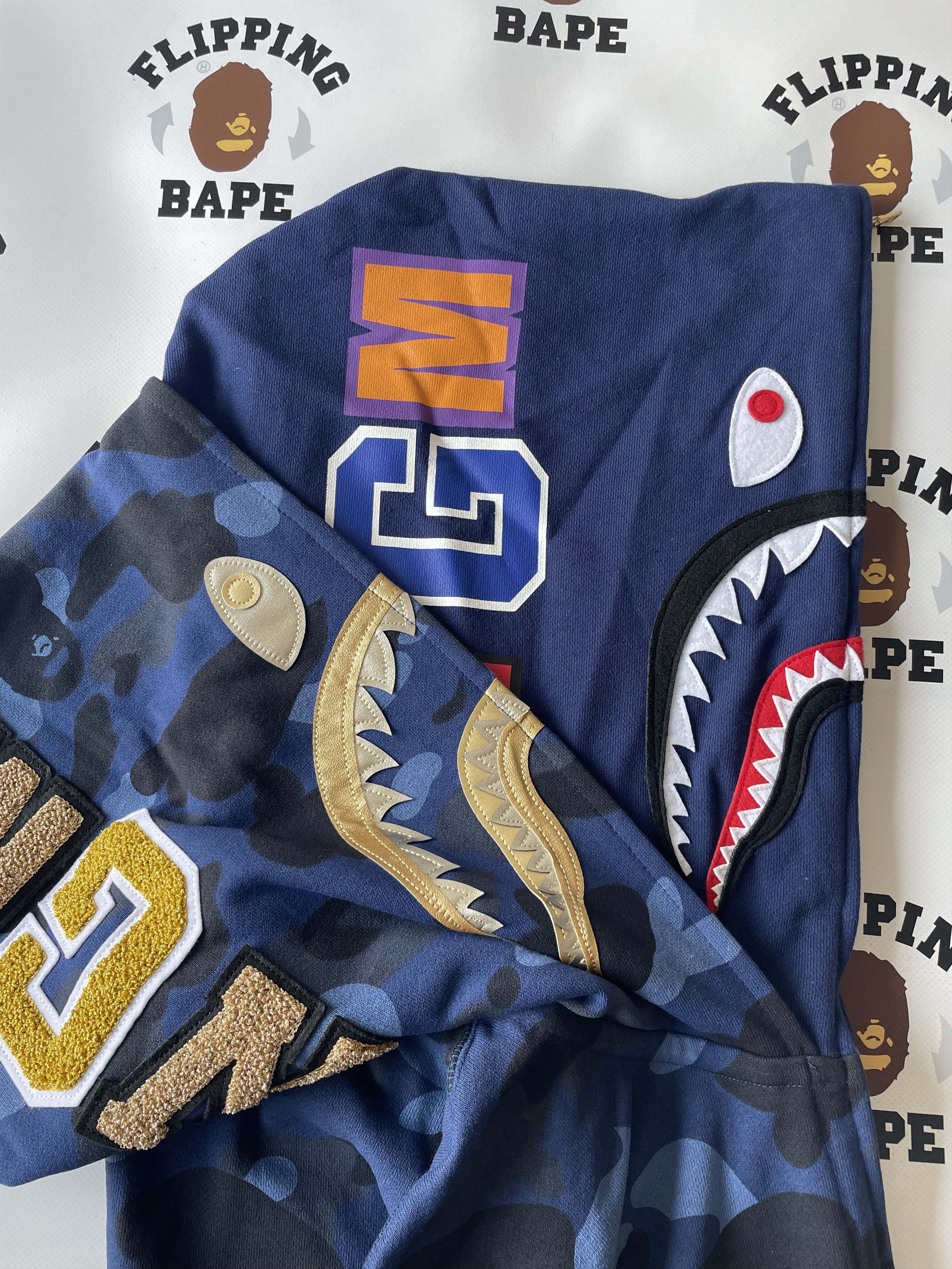 Bape BAPE COLOR CAMO DOUBLE SHARK FULL ZIP HOODIE Size US XL / EU 56 / 4 - 5 Thumbnail