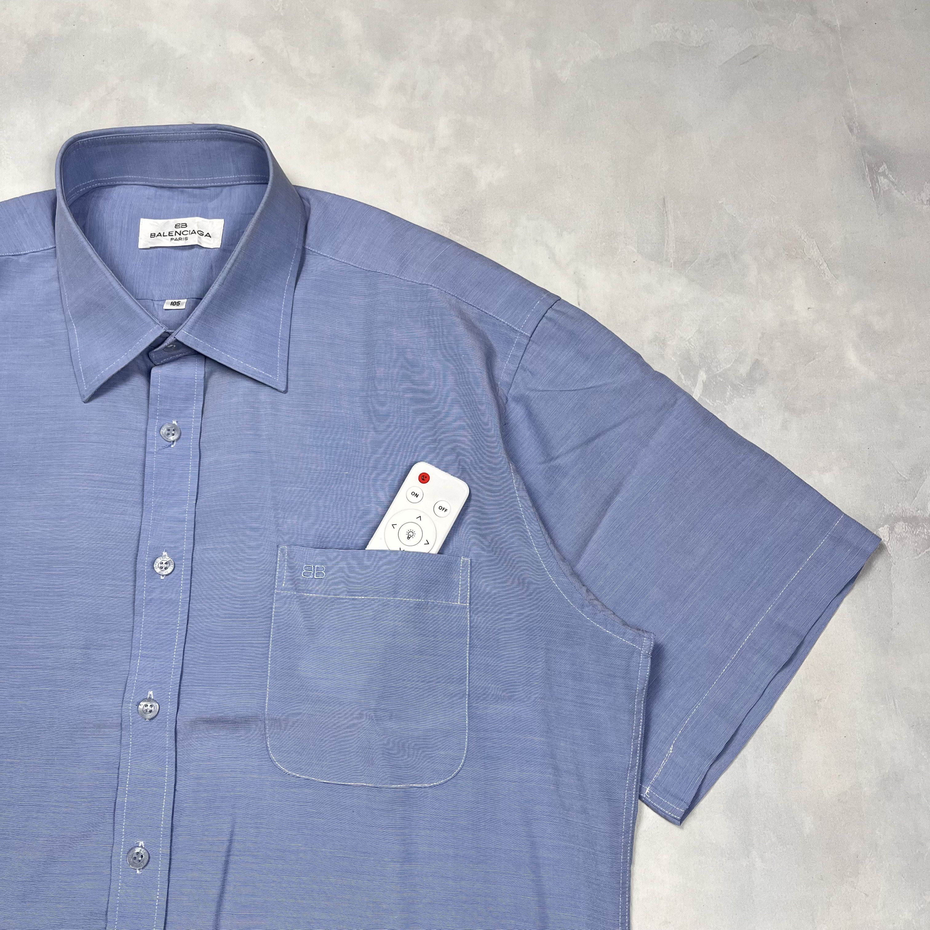 Balenciaga Balenciaga BB Logo Pocket Button Up Shirt Size US XL / EU 56 / 4 - 3 Thumbnail