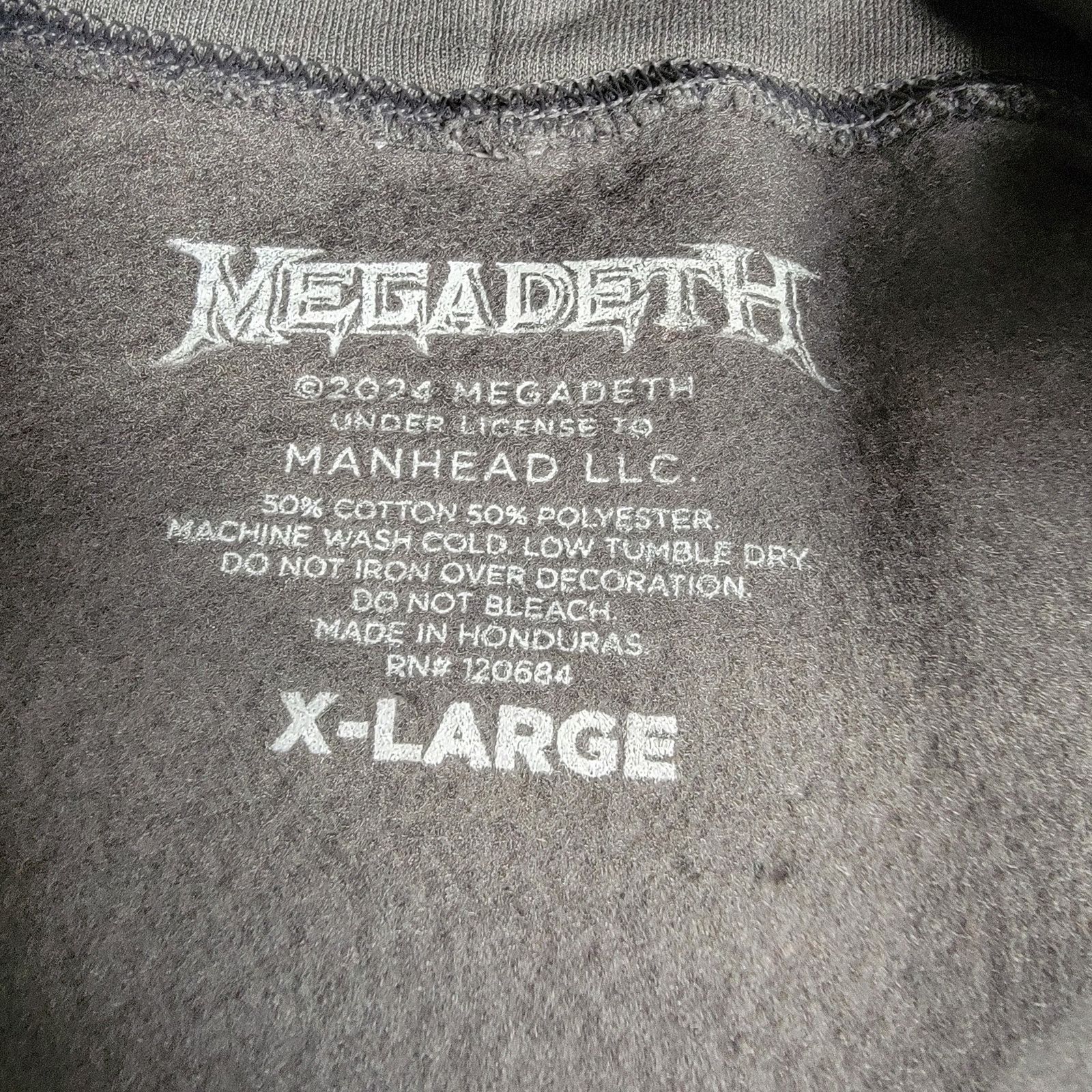 Megadeth Megadeth Black Hoodie Mens Size XL (678-679) Size US XL / EU 56 / 4 - 3 Thumbnail