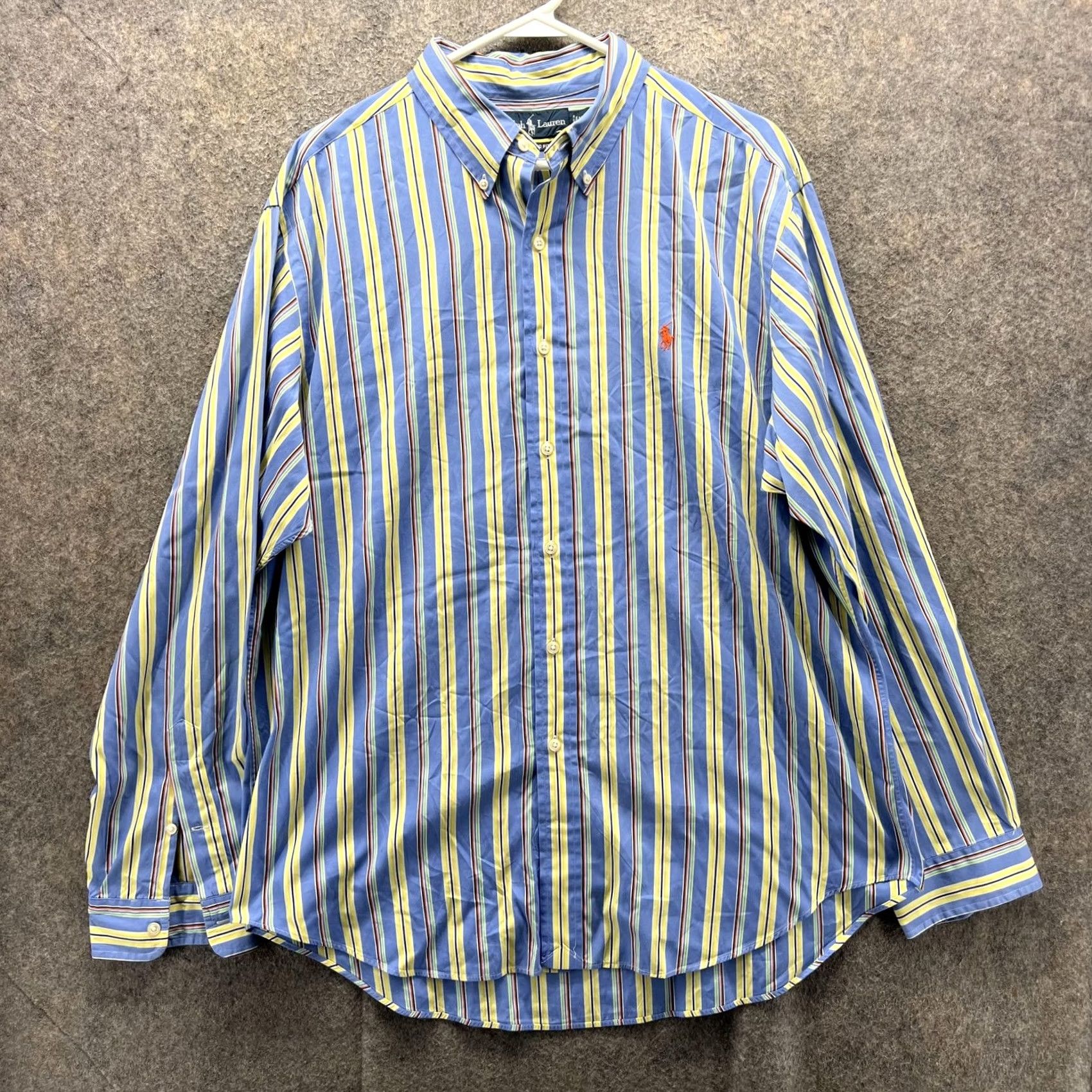 Ralph Lauren VINTAGE Ralph Lauren Shirt Mens XL Classic Blue Striped Button-Down OCBD Size US XL / EU 56 / 4 - 2 Thumbnail