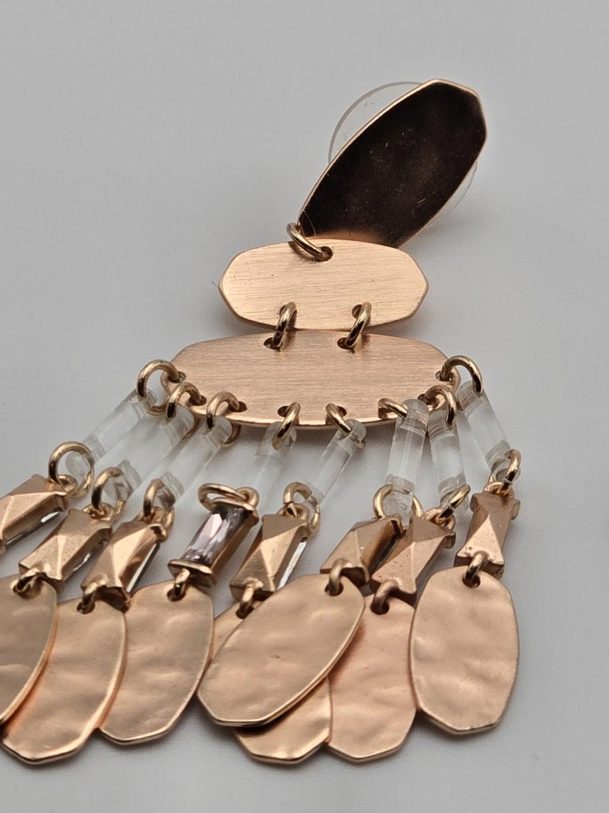 Other Kendra Scott Rose Gold Fringe Rhinestone Earrings Signed Size ONE SIZE - 4 Thumbnail