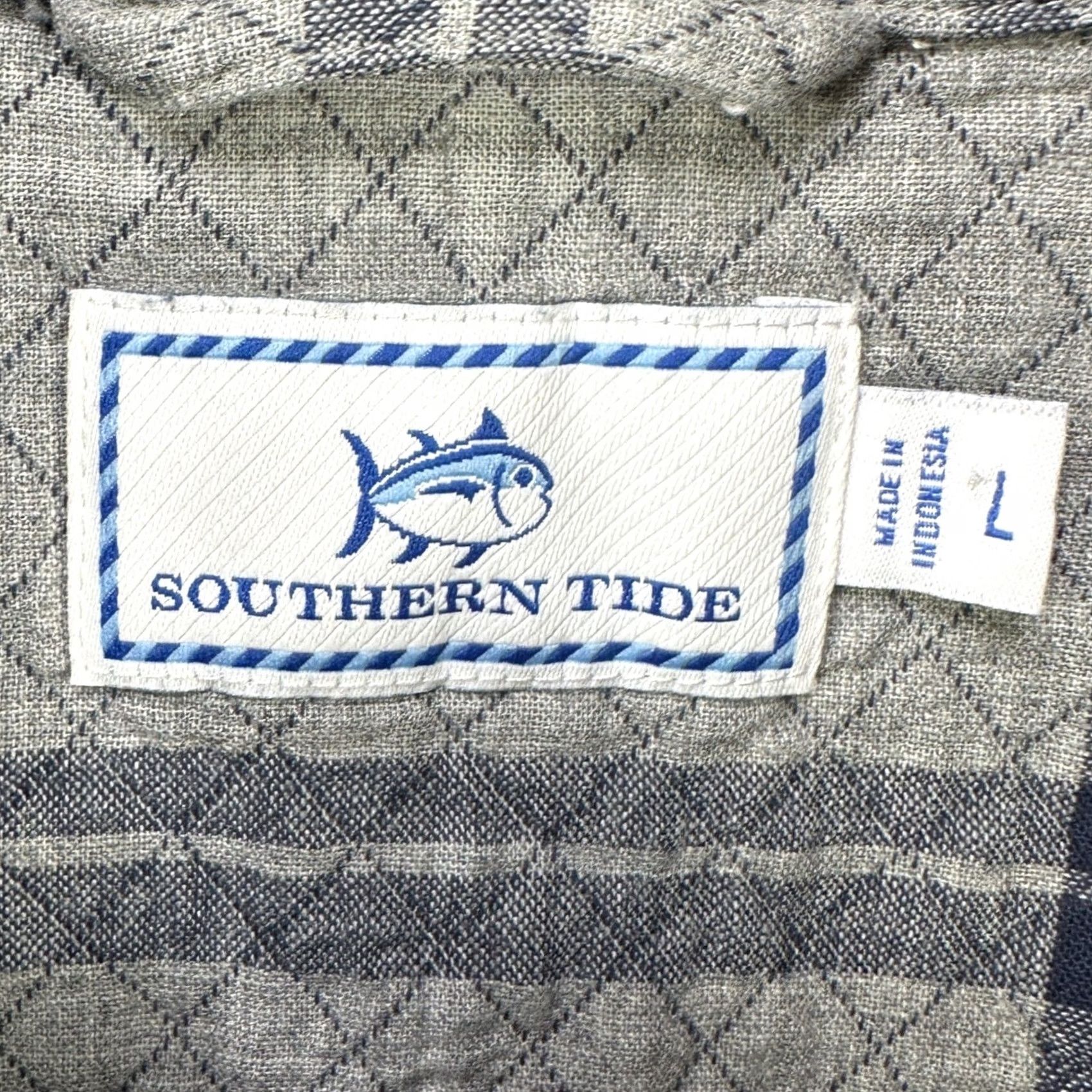 Southern Tide Southern Tide Shacket Flannel Men Large Gray Plaid Quilted Button Up Shacket Size US L / EU 52-54 / 3 - 5 Thumbnail