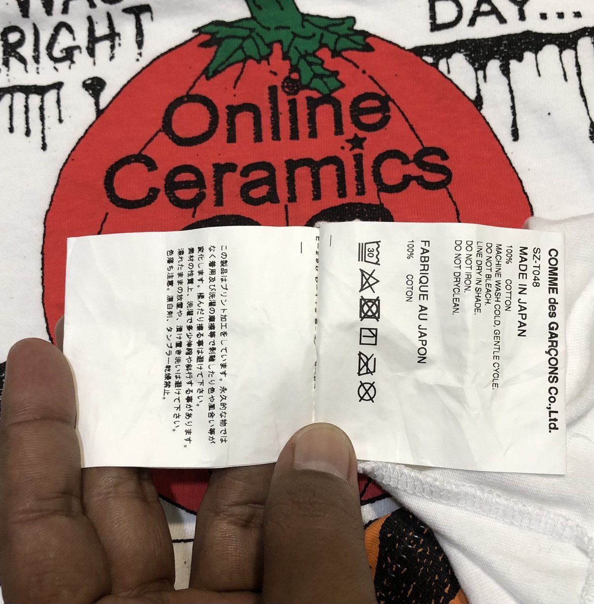 Comme des Garcons AD2020 Comme Des Garçon CDG online Ceramics Pumpkin T-shirt Size US XL / EU 56 / 4 - 10 Thumbnail