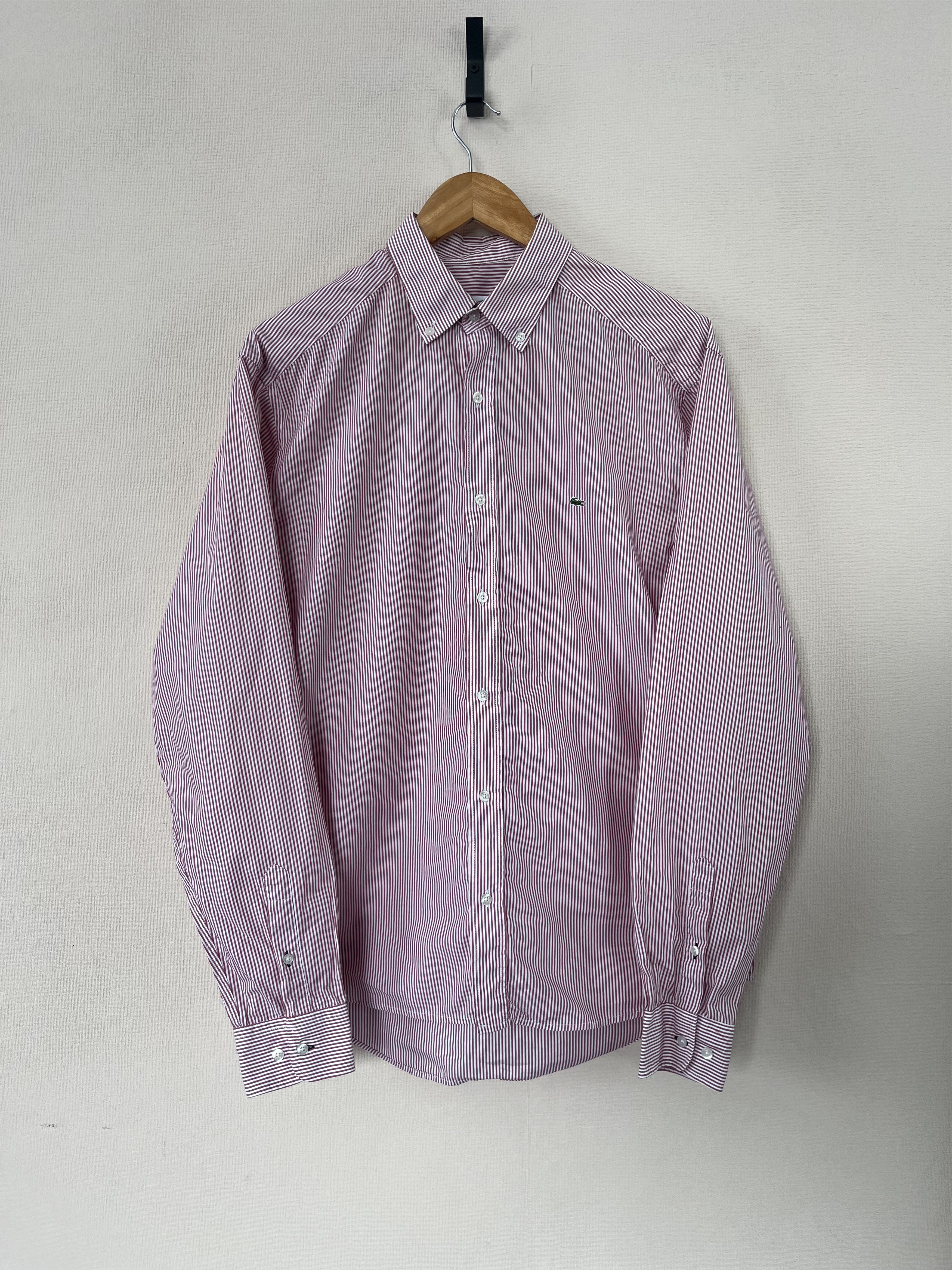 Lacoste Lacoste Slim Fit Shirt Stripe Button Down Long Sleeve Size US L / EU 52-54 / 3 - 1 Thumbnail