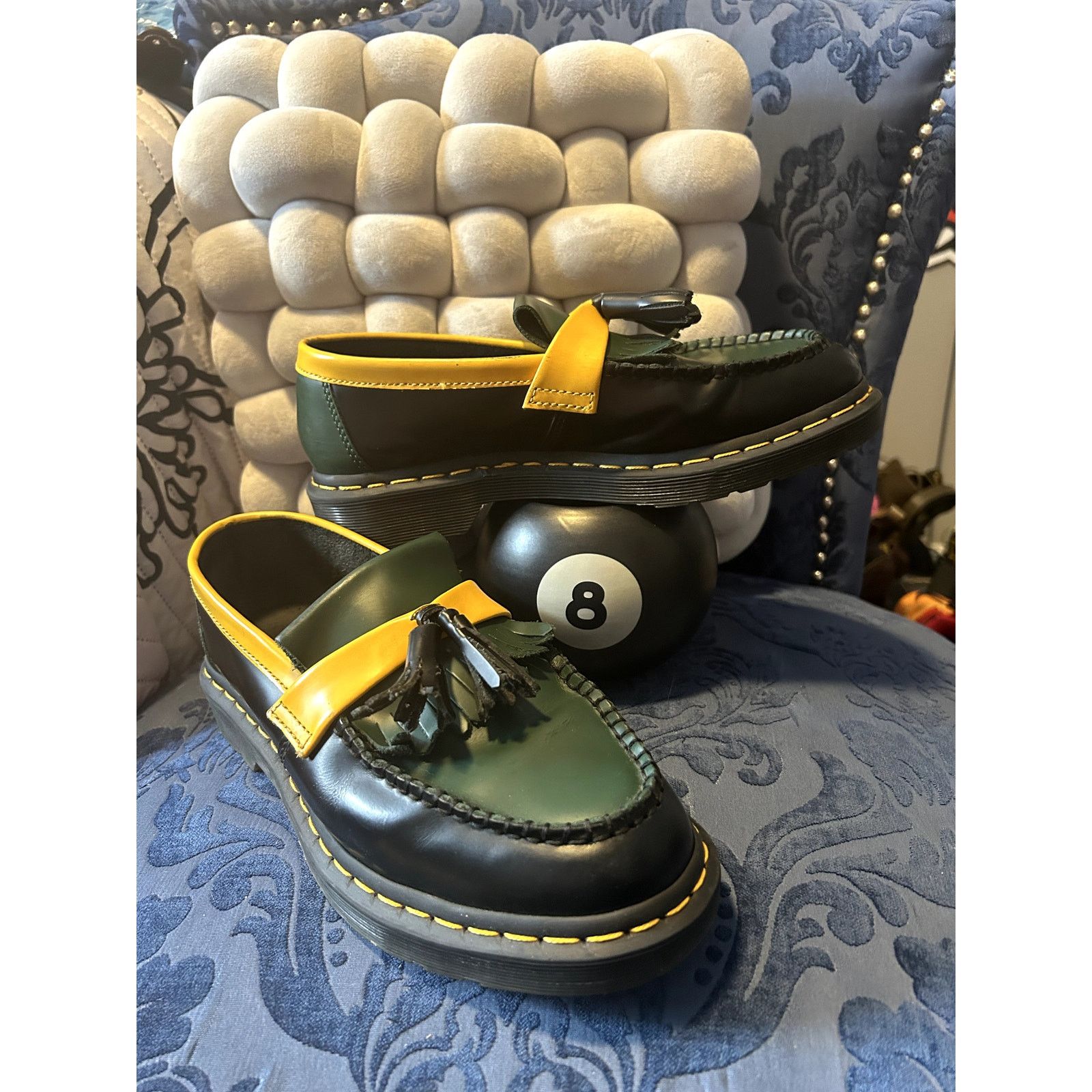 Dr. Martens Dr Martens Adrian Yellow Green Black Loafer Size 8/EU 39 Size US 8 / IT 38 - 1 Thumbnail