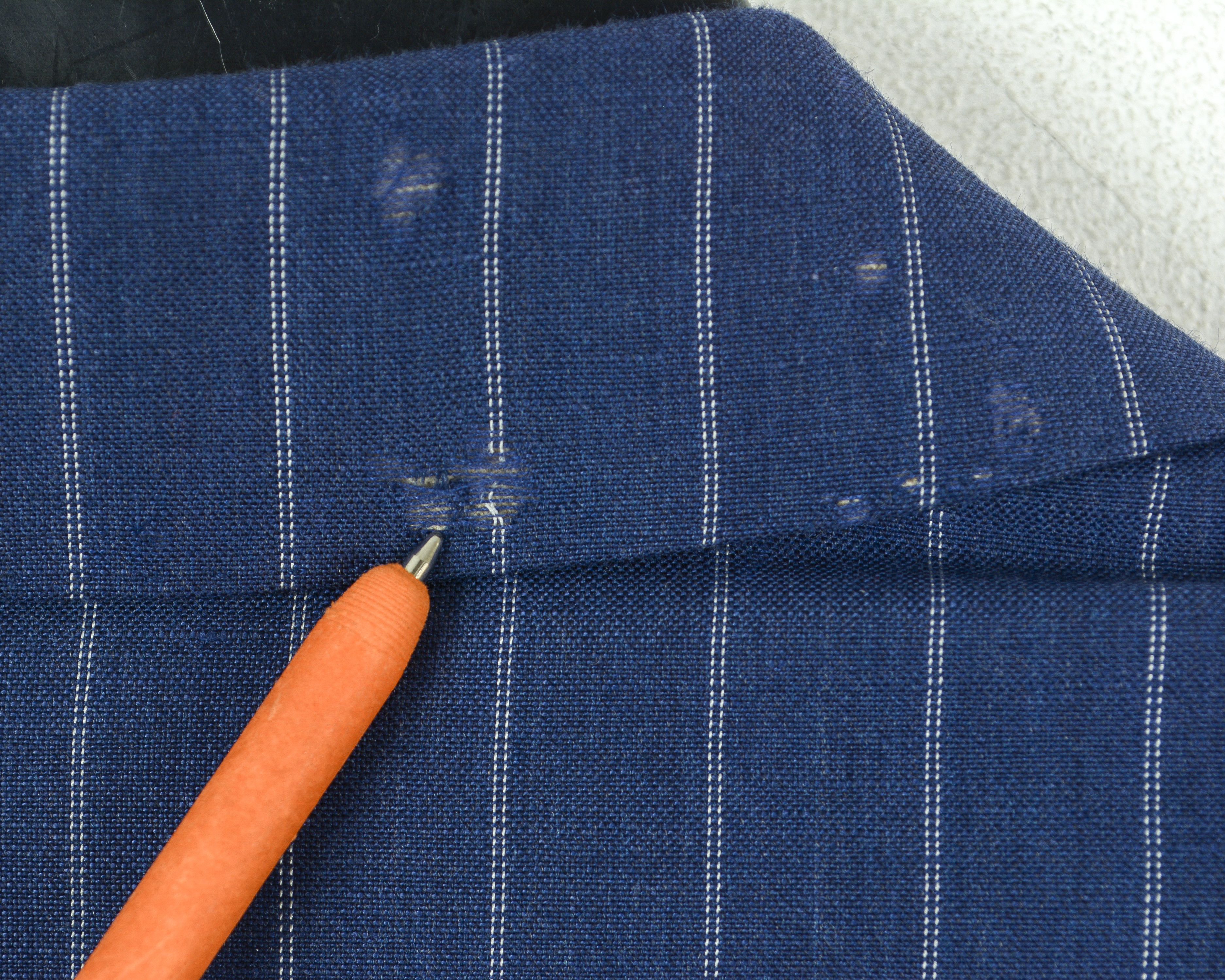 Suitsupply UK 40L US Wool EU 50L Linen Blazer Suit Jacket Pinstriped Size 40L - 5 Thumbnail