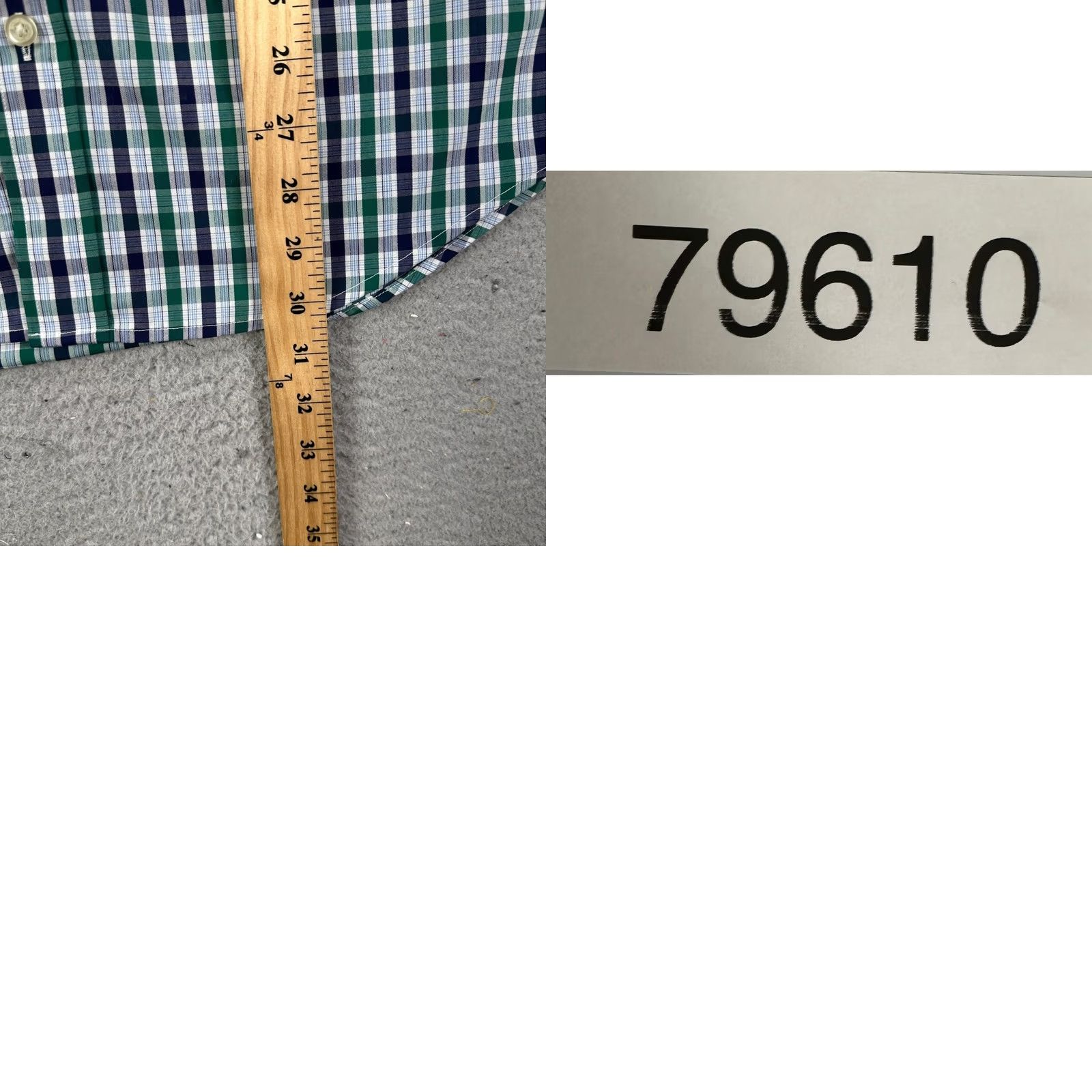 Banana Republic Banana Republic Shirt Dress Mens Medium 15-15.5 33-34 Blue Green Plaid Slim Fit Shirt Dress Mens Blue Plaid Slim Fit Mens Clothing Size 40R - 8 Thumbnail