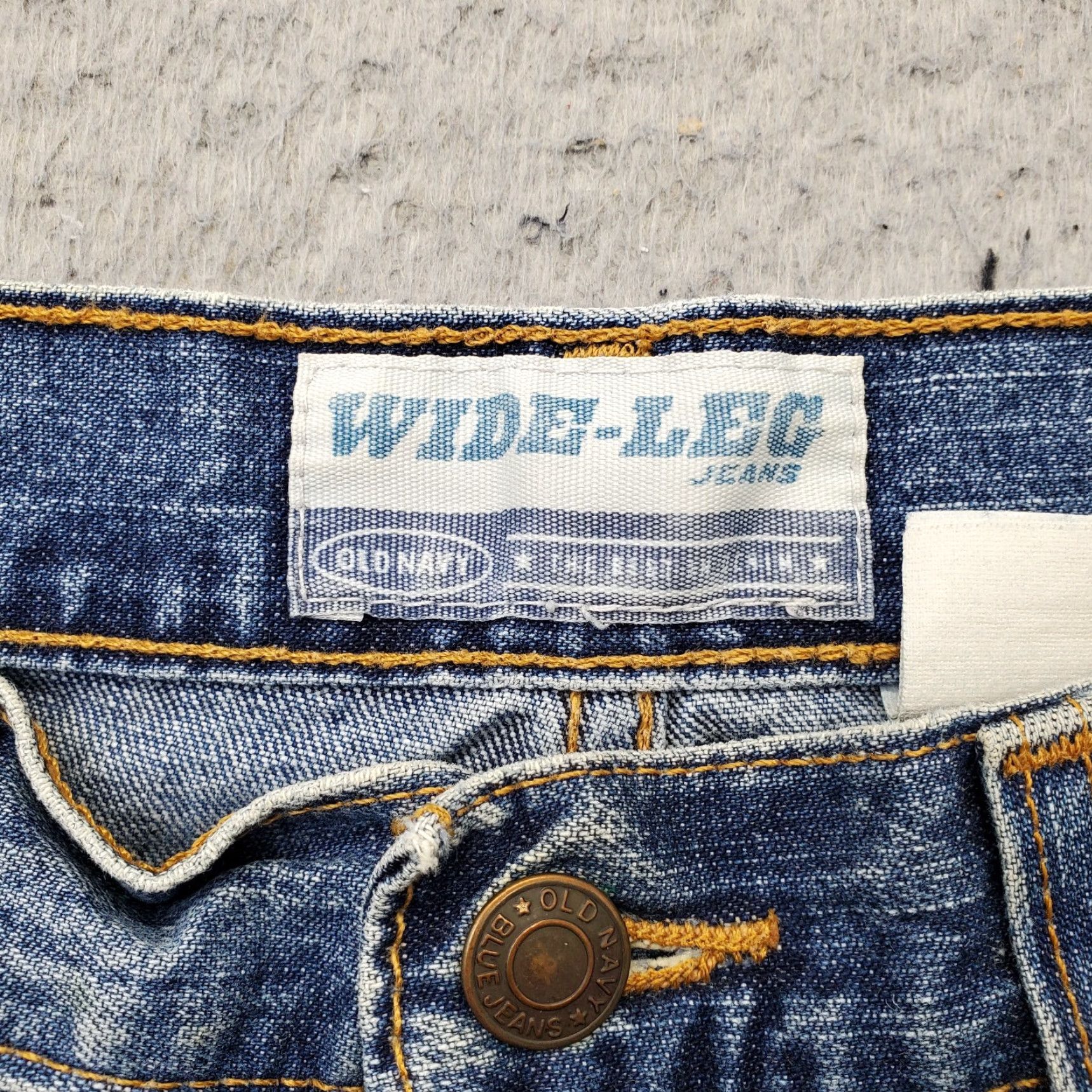 Old Navy Old Navy Mens Jeans 31 Regular Blue Denim High Rise Wide Leg 5-Pocket Streetwear Size US 31 - 7 Thumbnail