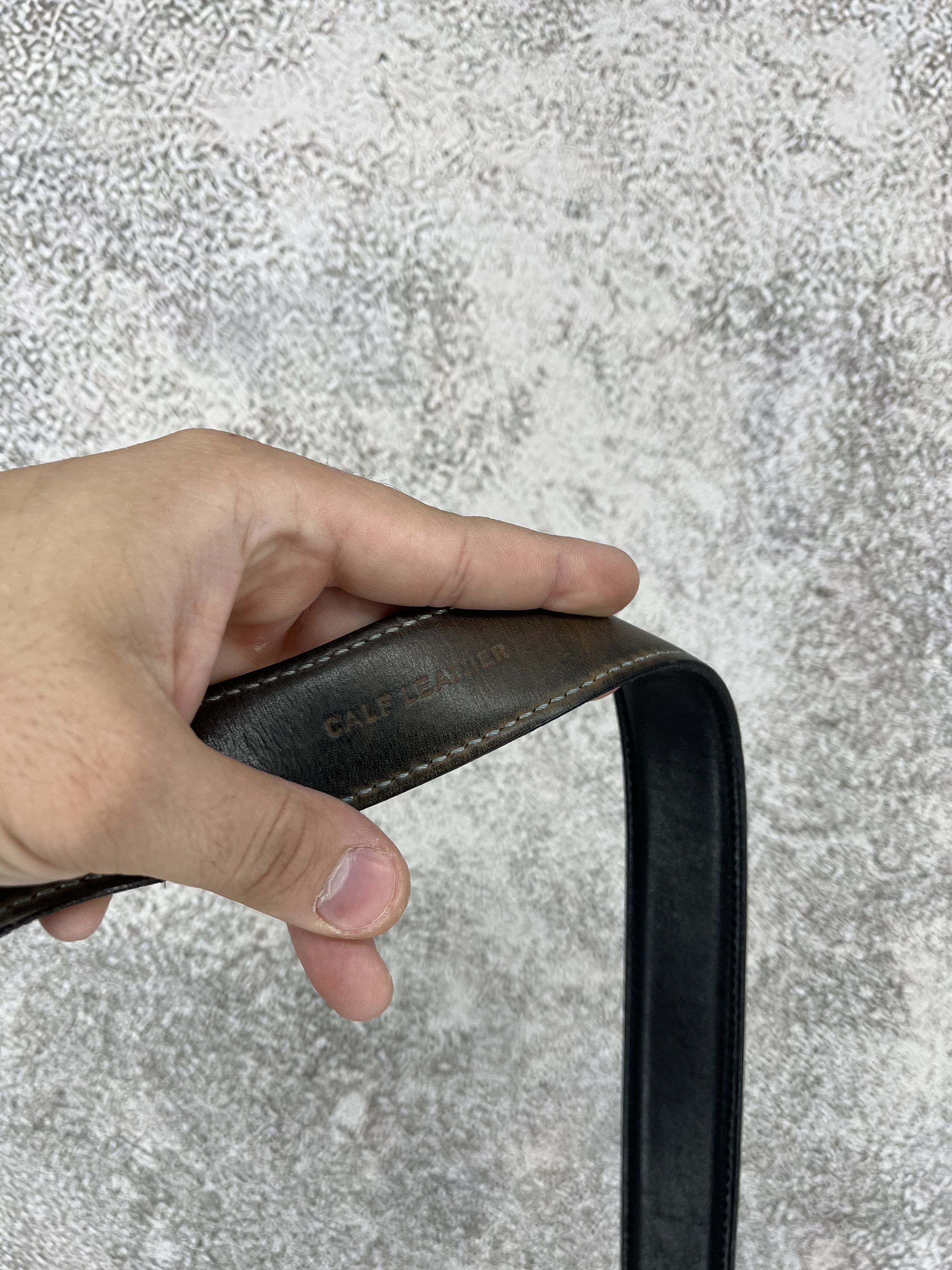 Vintage One Luck Black Leather Belt — Made in Italy Size ONE SIZE - 9 Thumbnail