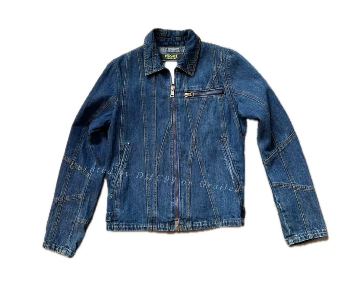 Vintage Vintage Versace 2000s Deconstruction Denim Jacket Size US M / EU 48-50 / 2 - 1 Thumbnail