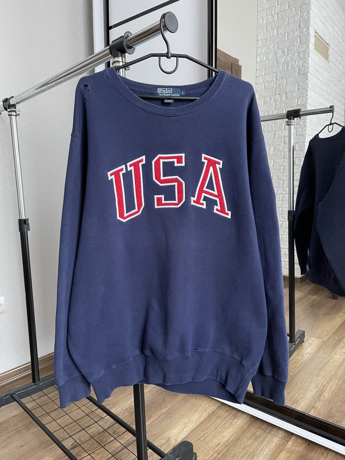 Polo Ralph Lauren Polo Ralph Lauren RL USA Vintage Sweatshirt Crewneck 90s Size US L / EU 52-54 / 3 - 3 Thumbnail