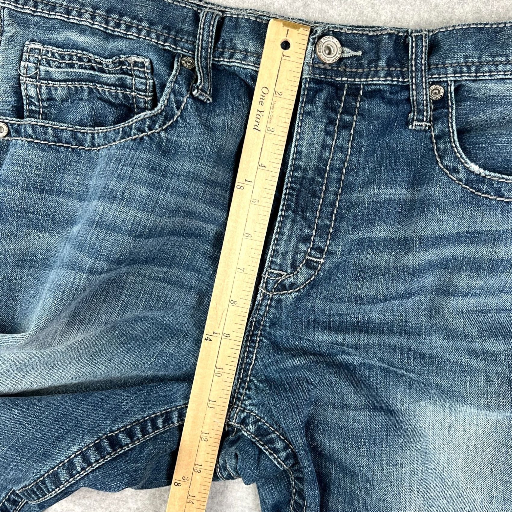 Vintage Buckle BKE Seth Straight Fit Jeans Men 36x35 36XL Blue Denim Pants Size US 36 / EU 52 - 6 Thumbnail