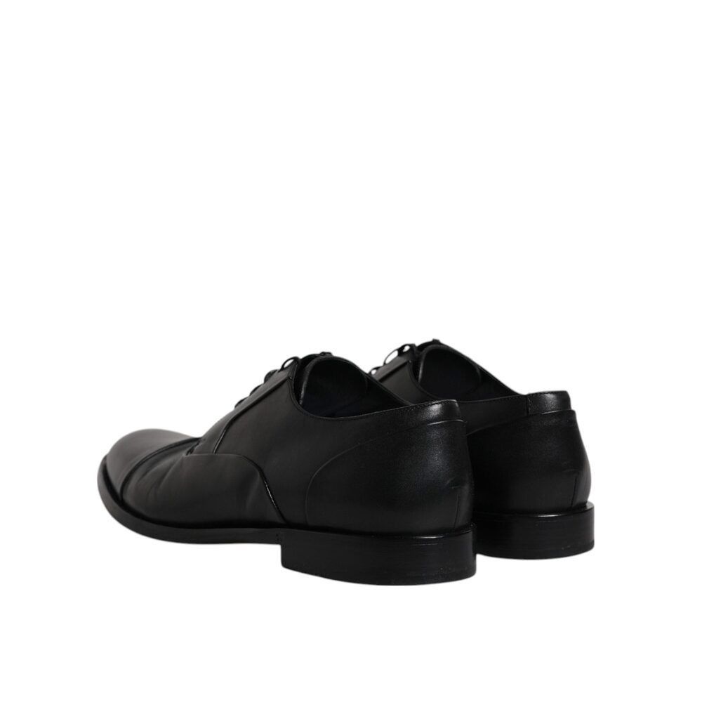 Dolce & Gabbana Dolce & Gabbana Black Leather Lace Up Men Derby Formal Shoes Size US 8 / EU 41 - 5 Thumbnail