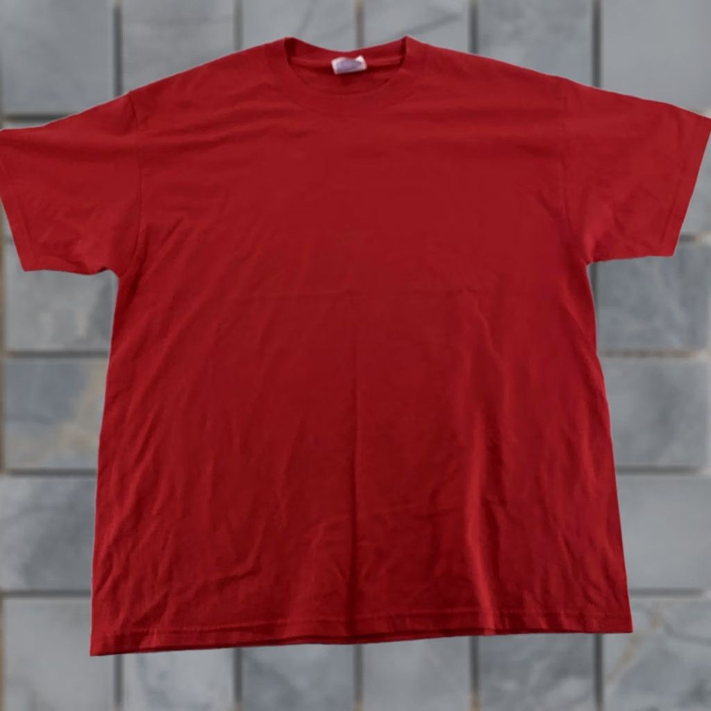 Hanes Hanes Shirt Mens Large Red Heavyweight 50/50 Crewneck Vintage Blank Tee Size US L / EU 52-54 / 3 - 1 Thumbnail