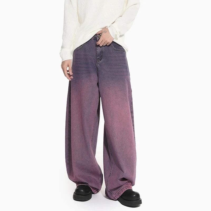 Jean Casual Gradient Color Wide Leg Denim Size US 32 / EU 48 - 5 Thumbnail