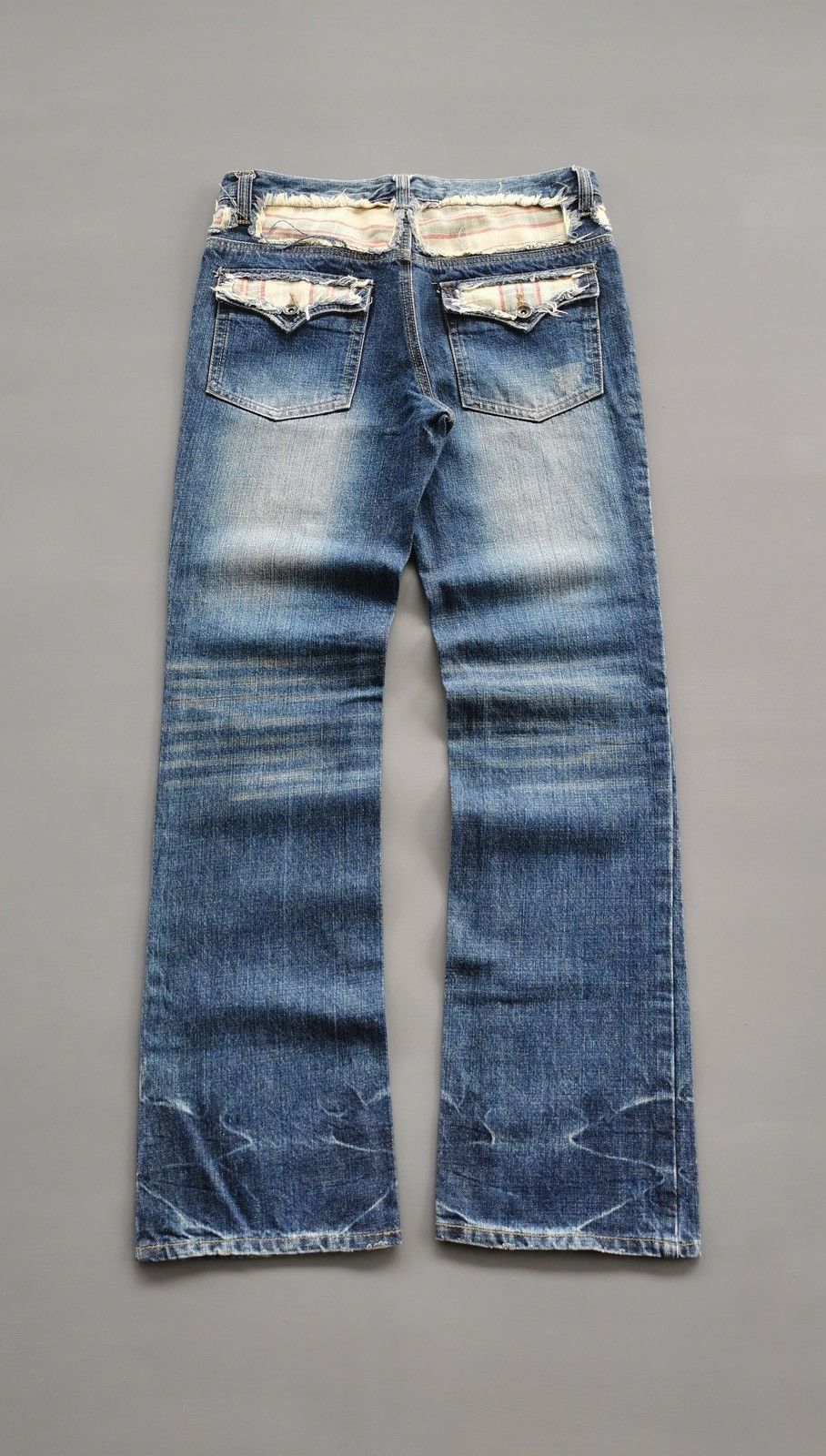 Japanese Brand Beach Sound Distressed Patchwork Reworked Jeans Size US 31 - 1 Thumbnail