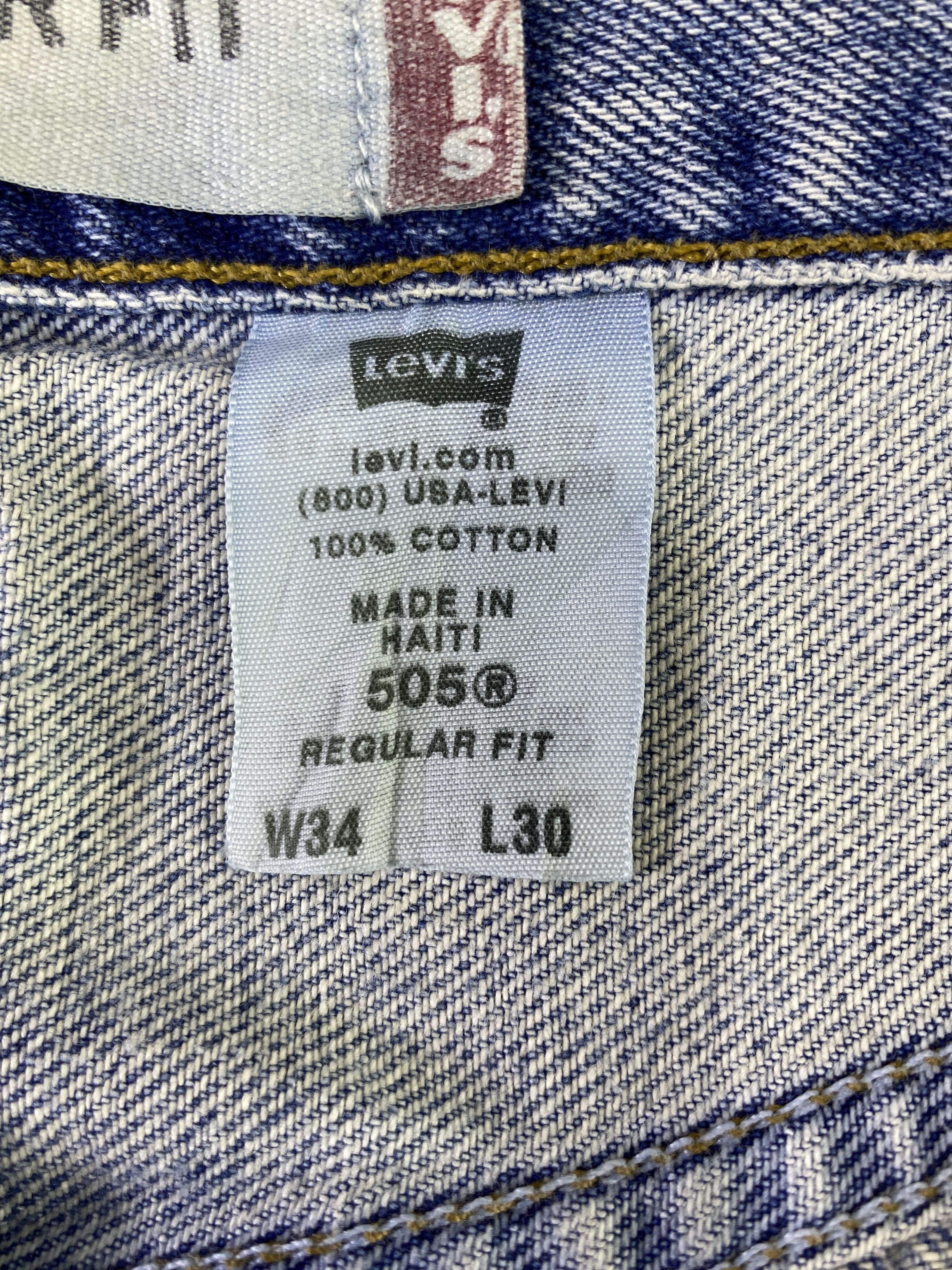 Levi's VINTAGE LEVI'S 505 BLUE WASH JEANS - J894 Size US 34 / EU 50 - 7 Thumbnail