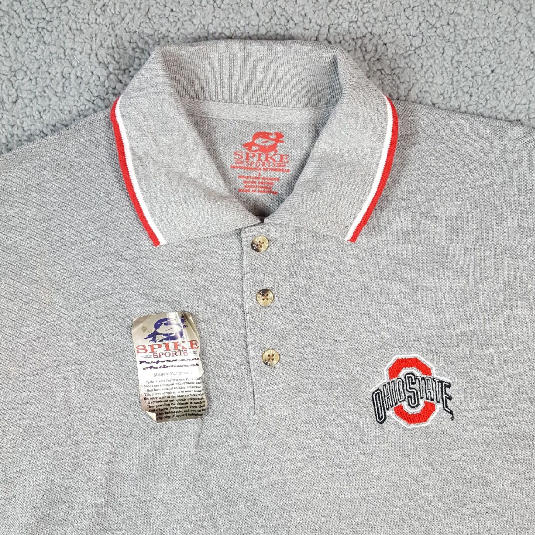 Vintage Ohio State Buckeyes College Football Sz Large Preppy Polo Golf Shirt Sports OSU Size US L / EU 52-54 / 3 - 2 Thumbnail