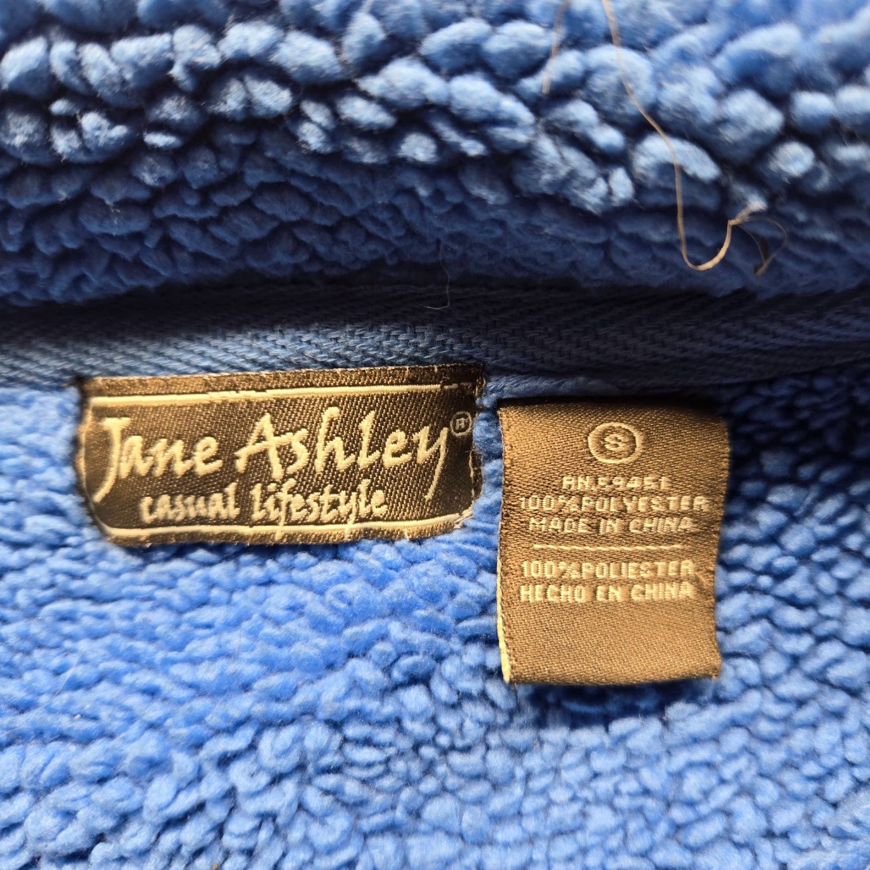 Vintage JANE ASHLEY Solid Blue Full Zip Sweater Jacket Adult Women's Size S Size S / US 4 / IT 40 - 3 Thumbnail