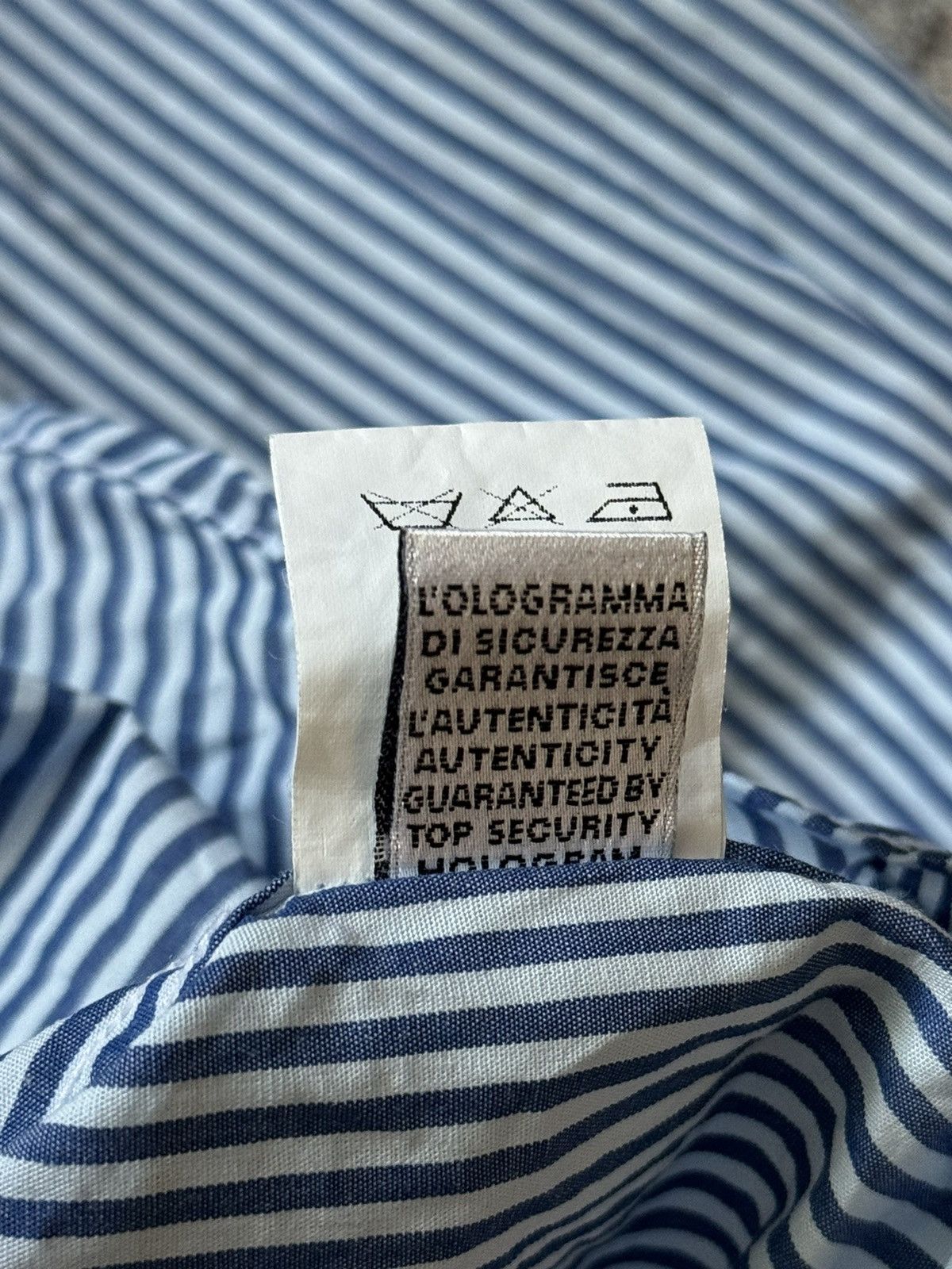 Dolce & Gabbana × Vintage Dolce & Gabbana M striped shirt button up polo long sleeve Size US M / EU 48-50 / 2 - 14 Thumbnail