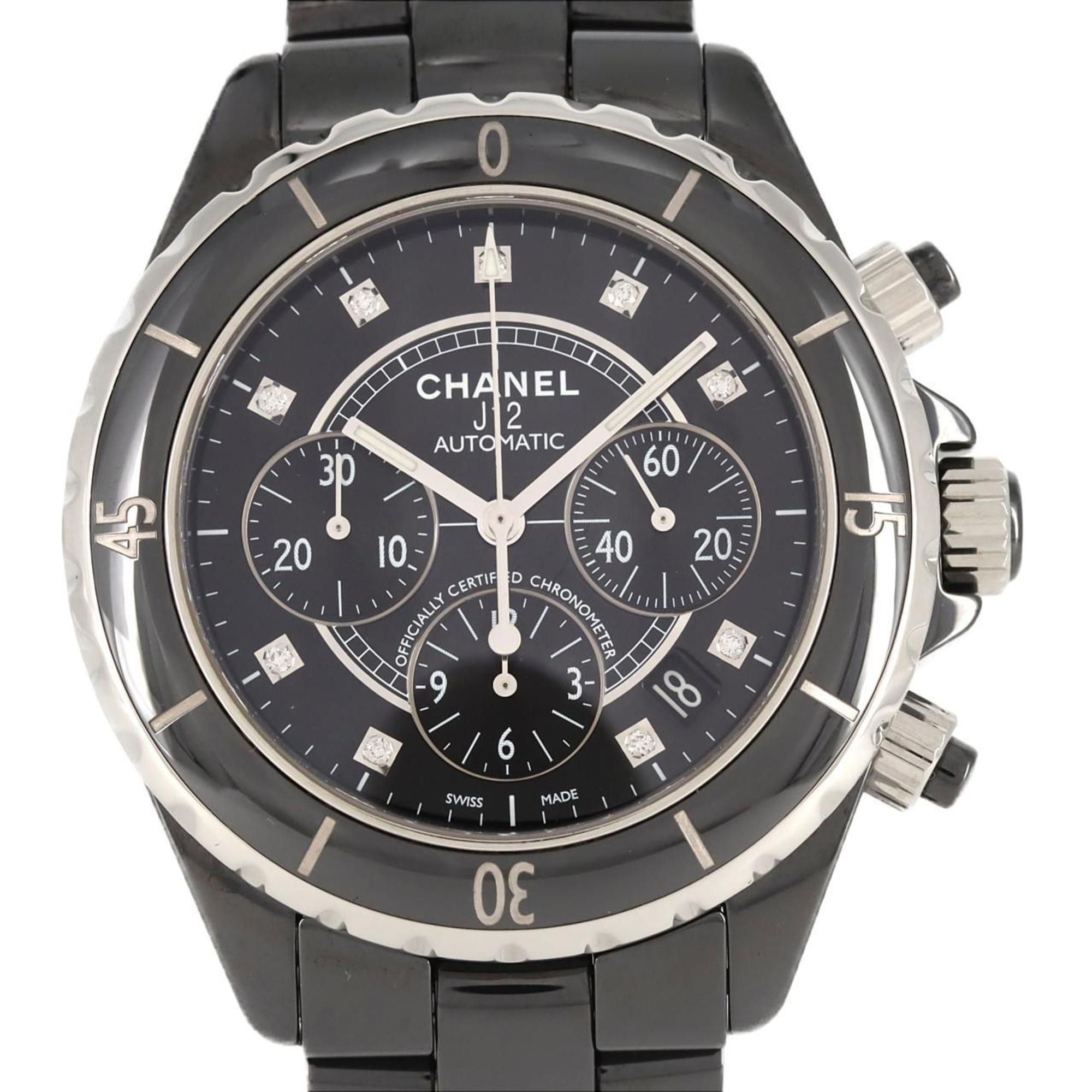 Chanel Chanel J12 Chronograph Ceramic 9P H2419 Wristwatch Automatic Size ONE SIZE - 1 Thumbnail