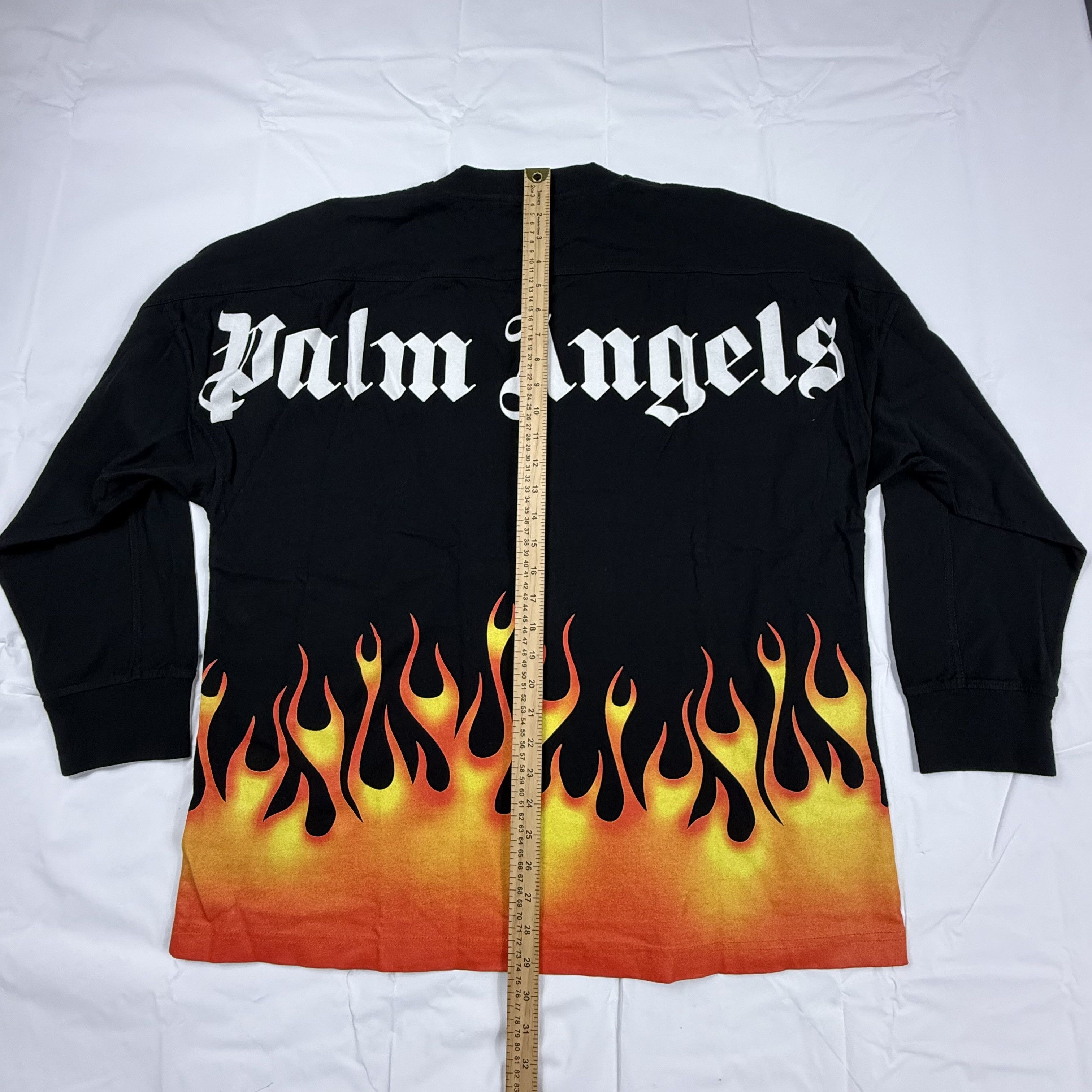 Palm Angels Palm Angels Flame Graphic Long Sleeve T-Shirt Black Size US M / EU 48-50 / 2 - 7 Thumbnail