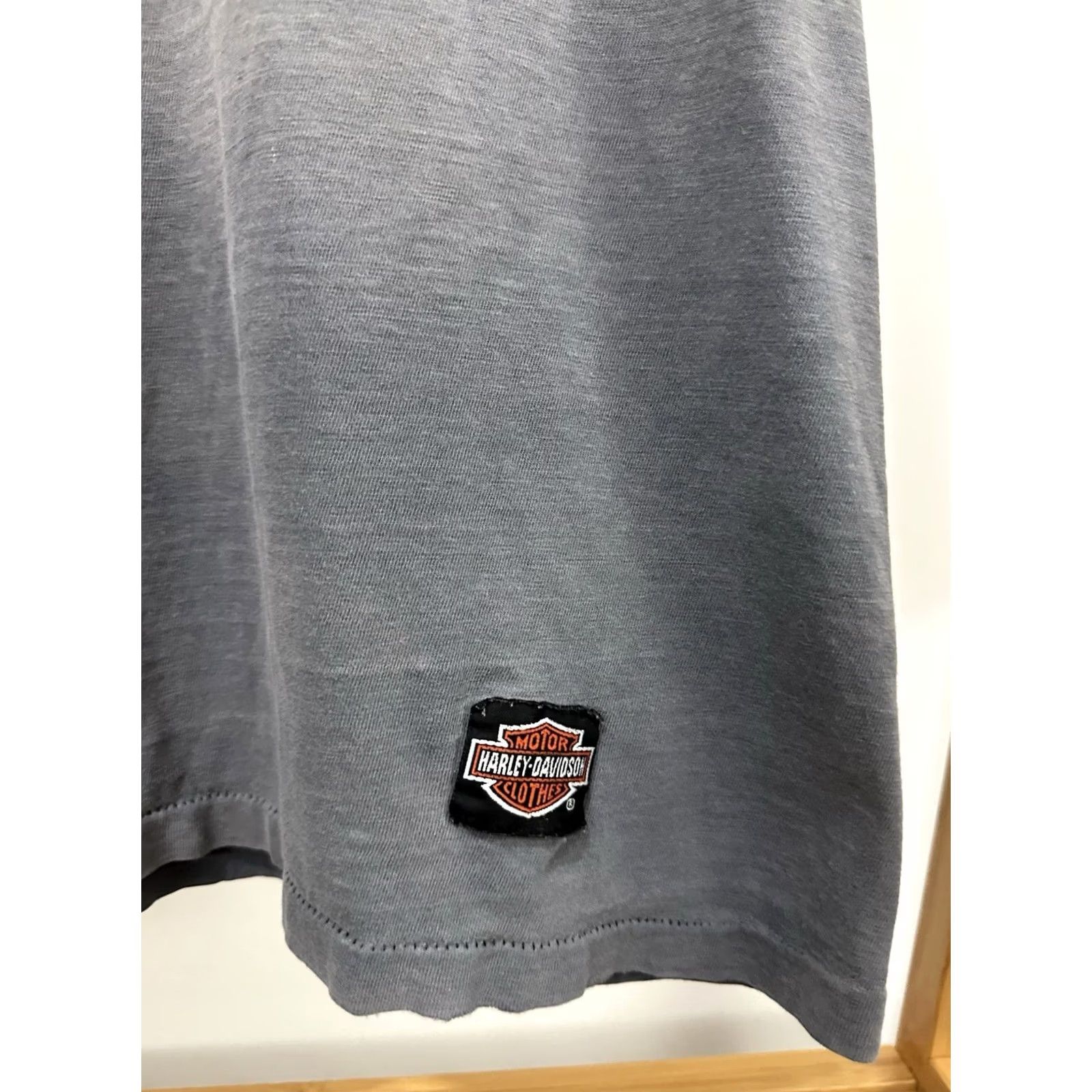 Hanes VINTAGE Harley-Davidson Biker T-Shirt XL Smokey Gradient Sun Faded Worn Henley Size US XL / EU 56 / 4 - 7 Thumbnail