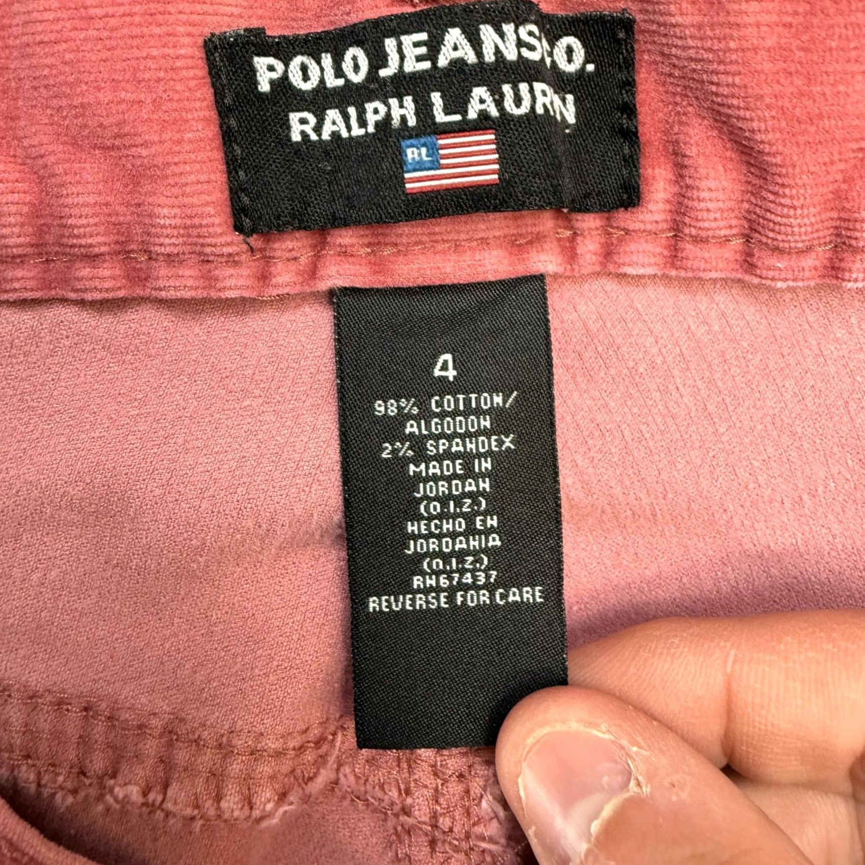 Ralph Lauren VTG Ralph Lauren Polo Jeans Co Corduroy Pants Womens 4 Rose Pink Bootcut Y2K Size 27" / US 4 / IT 40 - 7 Thumbnail
