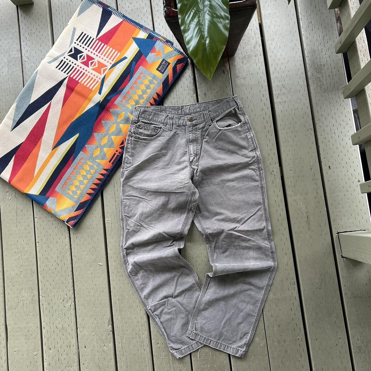 Carhartt Carhartt Pants Gray Relaxed Fit Workwear Double Knee Durable Size US 32 / EU 48 - 2 Thumbnail