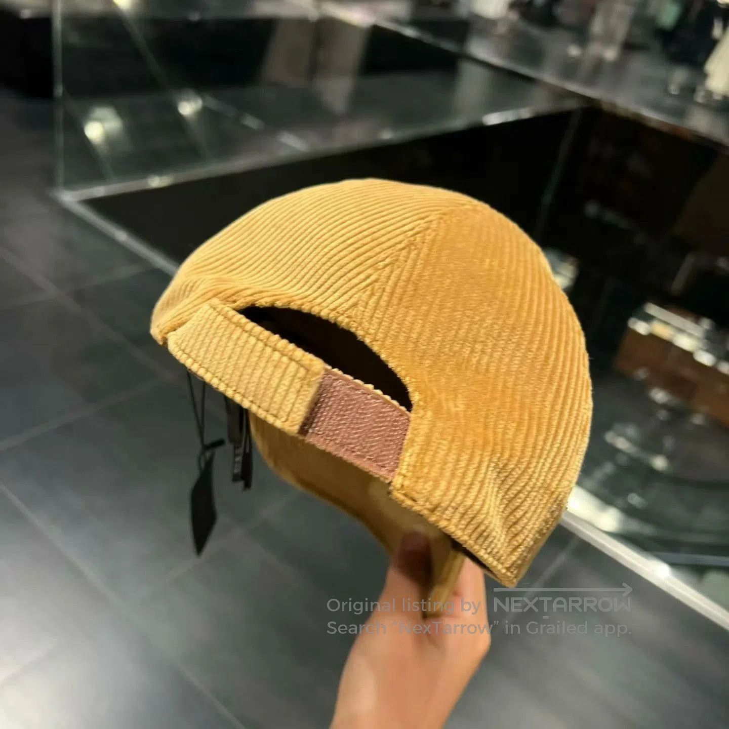 Prada Prada Yellow Corduroy Baseball Cap. Size ONE SIZE - 5 Thumbnail